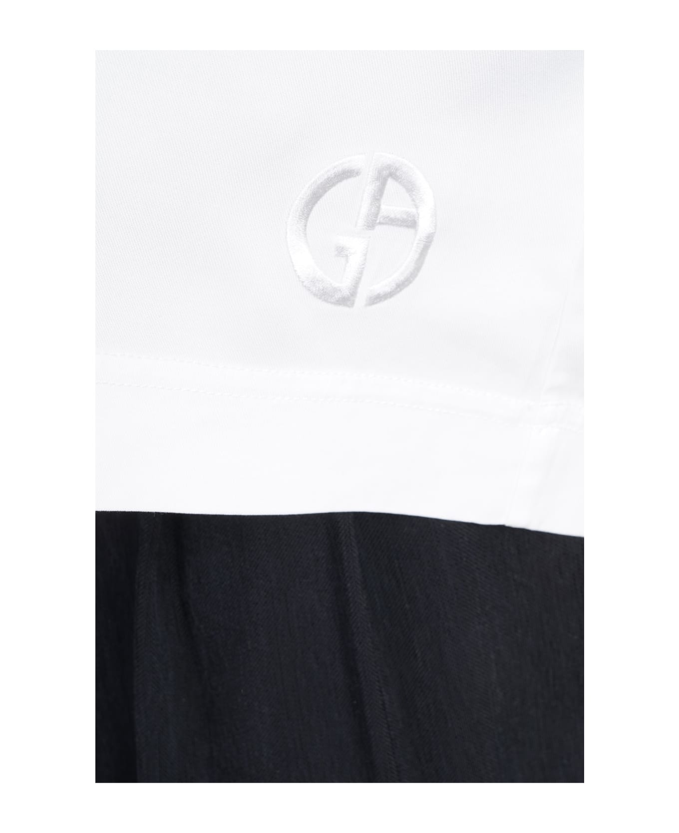 Giorgio Armani Round Neck Oversized Plain T-shirt - white