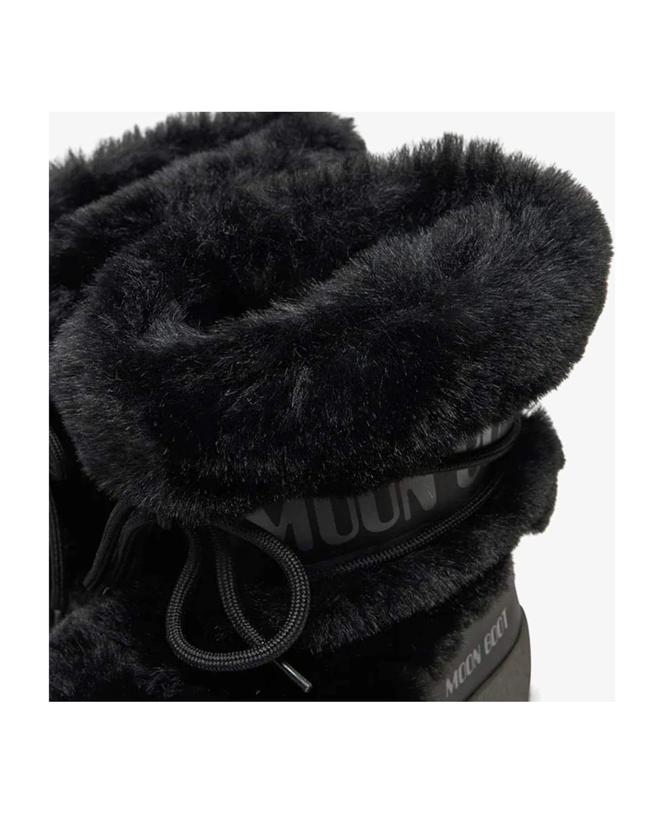 Moon Boot Ltrack Tube Faux Fur Ankle Boots - Black