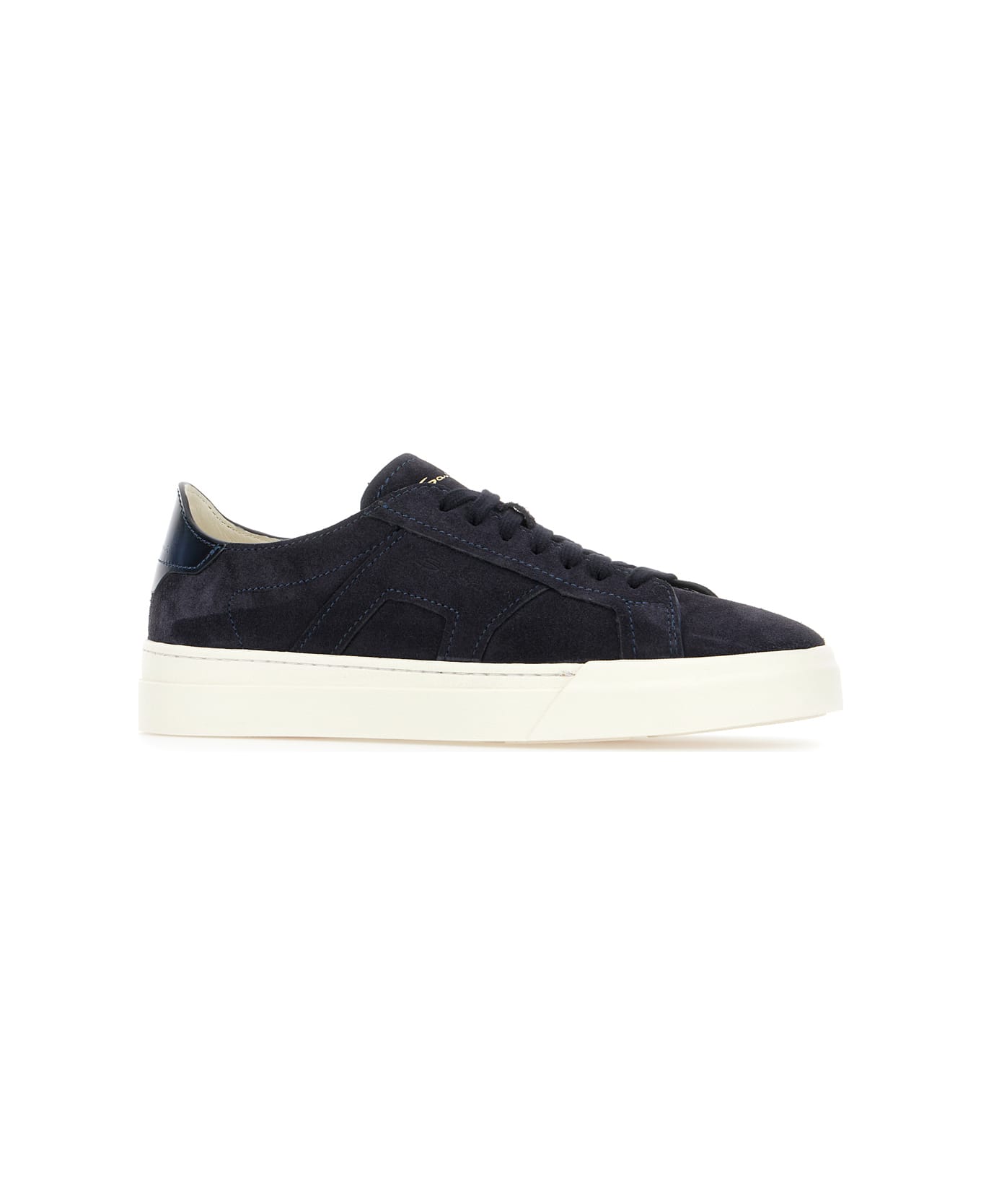 Santoni Midnight Blue Suede Sneakers - BLUE