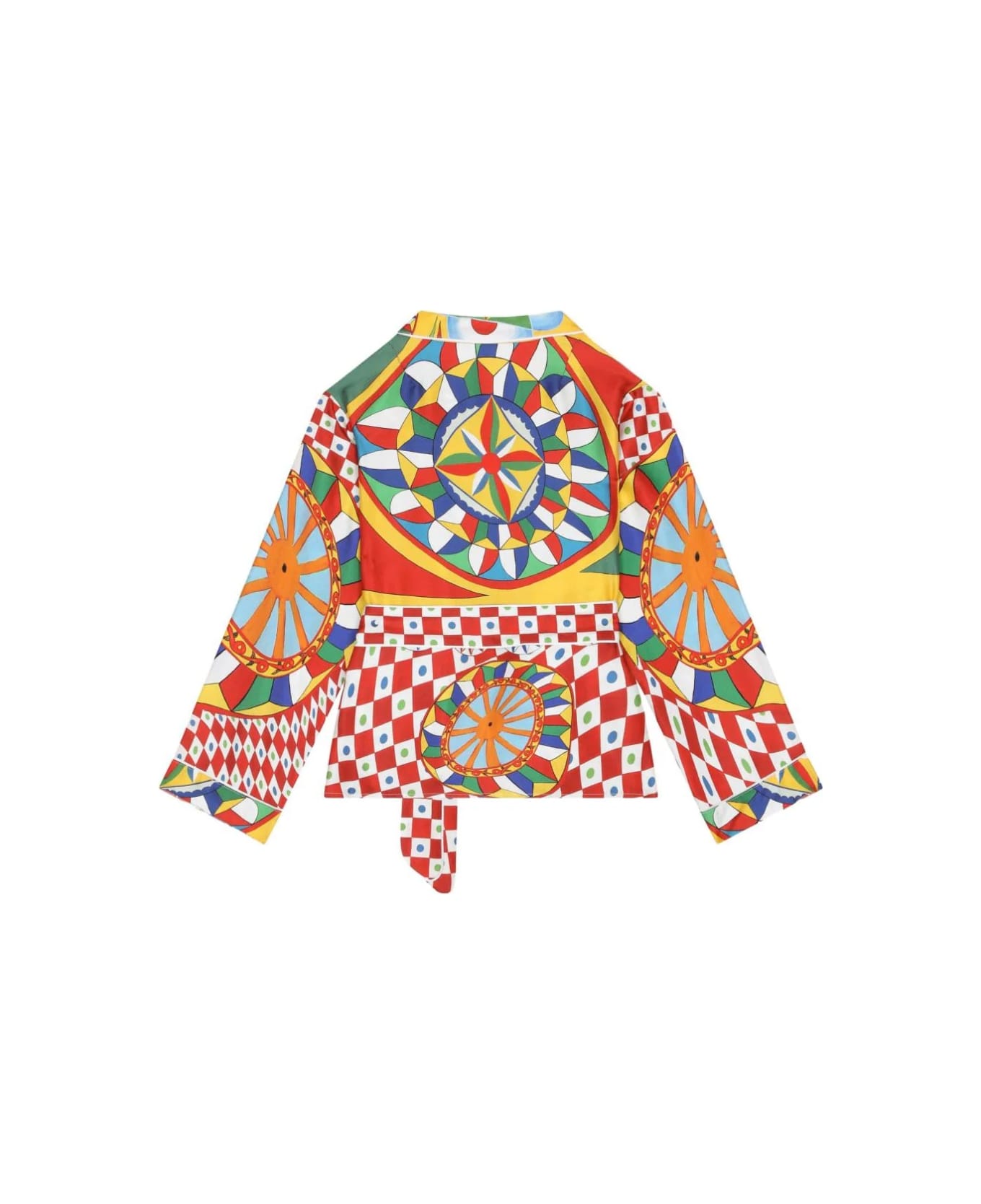 Dolce & Gabbana Twill Shirt With Cart Print - Multicolour