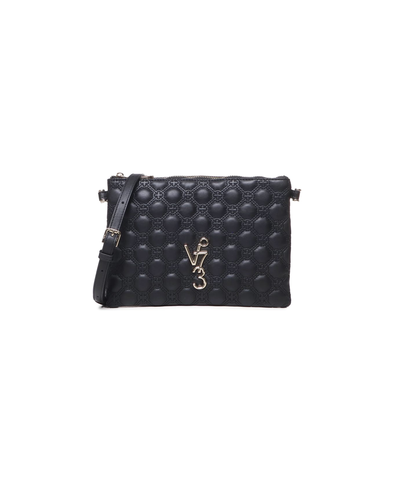 V73 Eva Quilted Shoulder Bag - Black