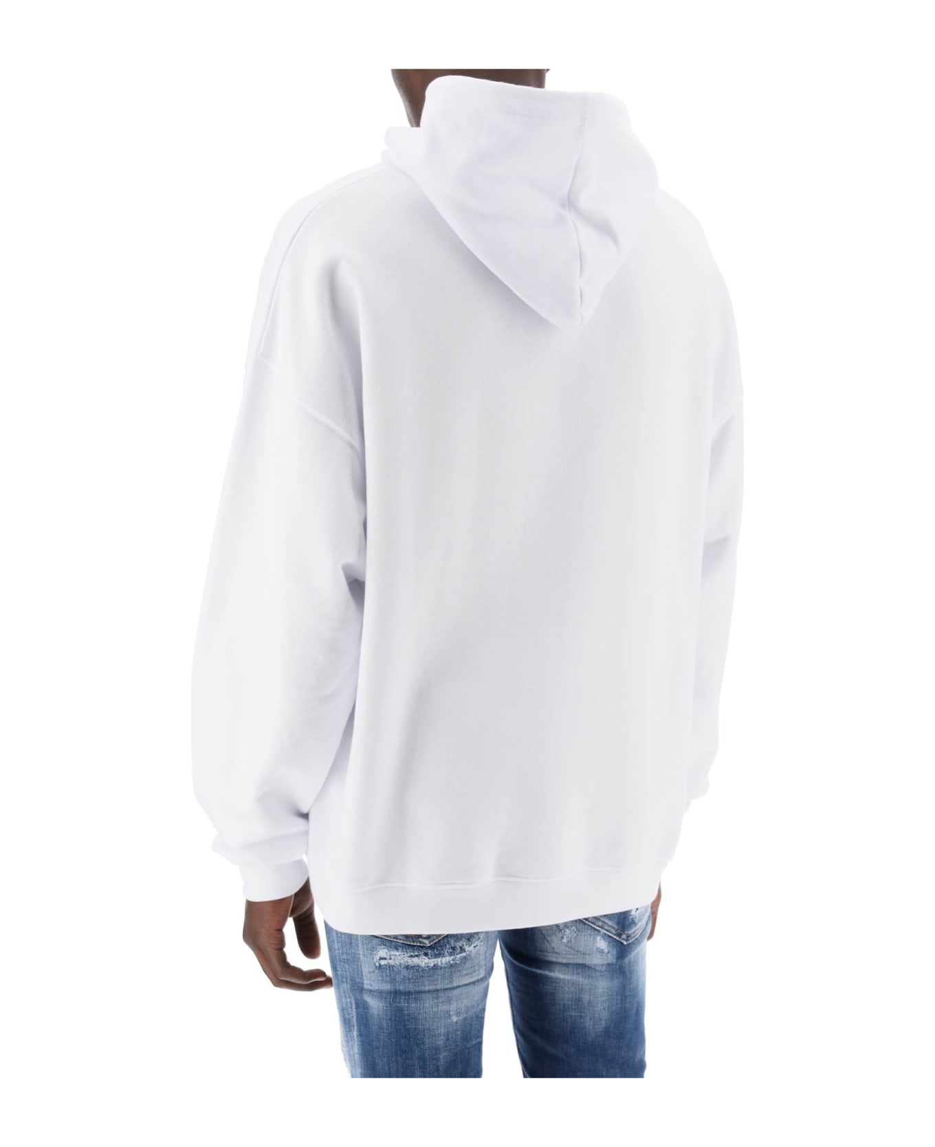 Dsquared2 Cool Fit Hoodie - WHITE (White)