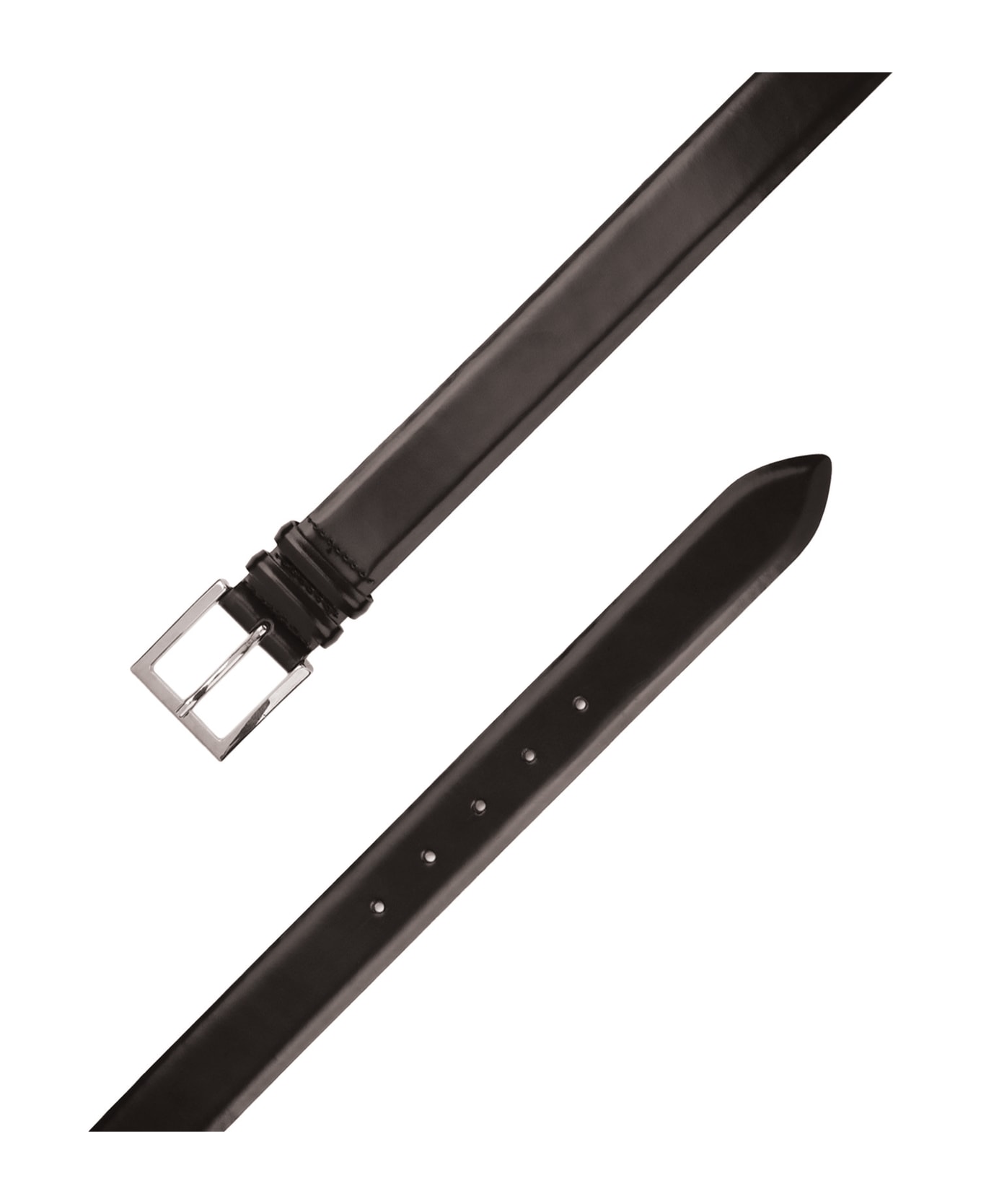 Orciani Black 3.5cm Calf Classic Belt - nero