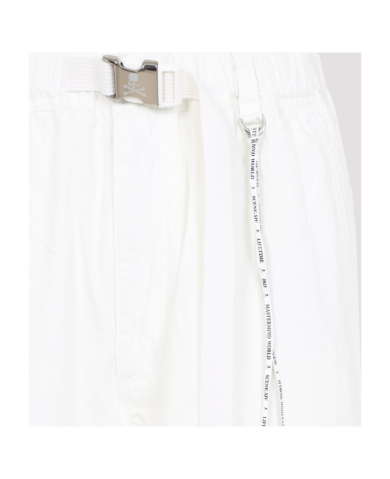 MASTERMIND WORLD Regular Fit Belted Easy Pants - White