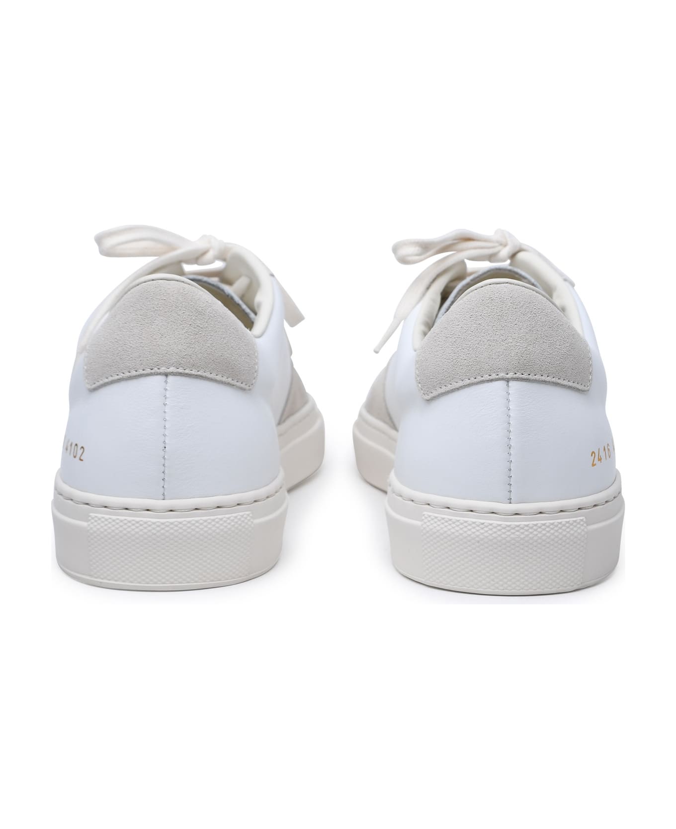 Common Projects 'bball Duo' White Leather Sneakers - White