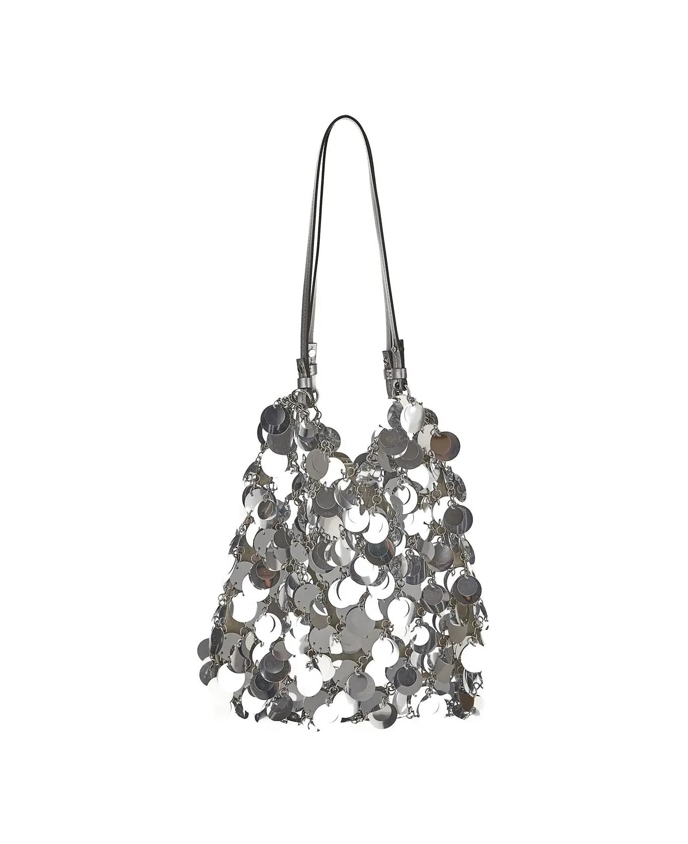 Paco Rabanne Sparkle Discs Bag - ARGENTO
