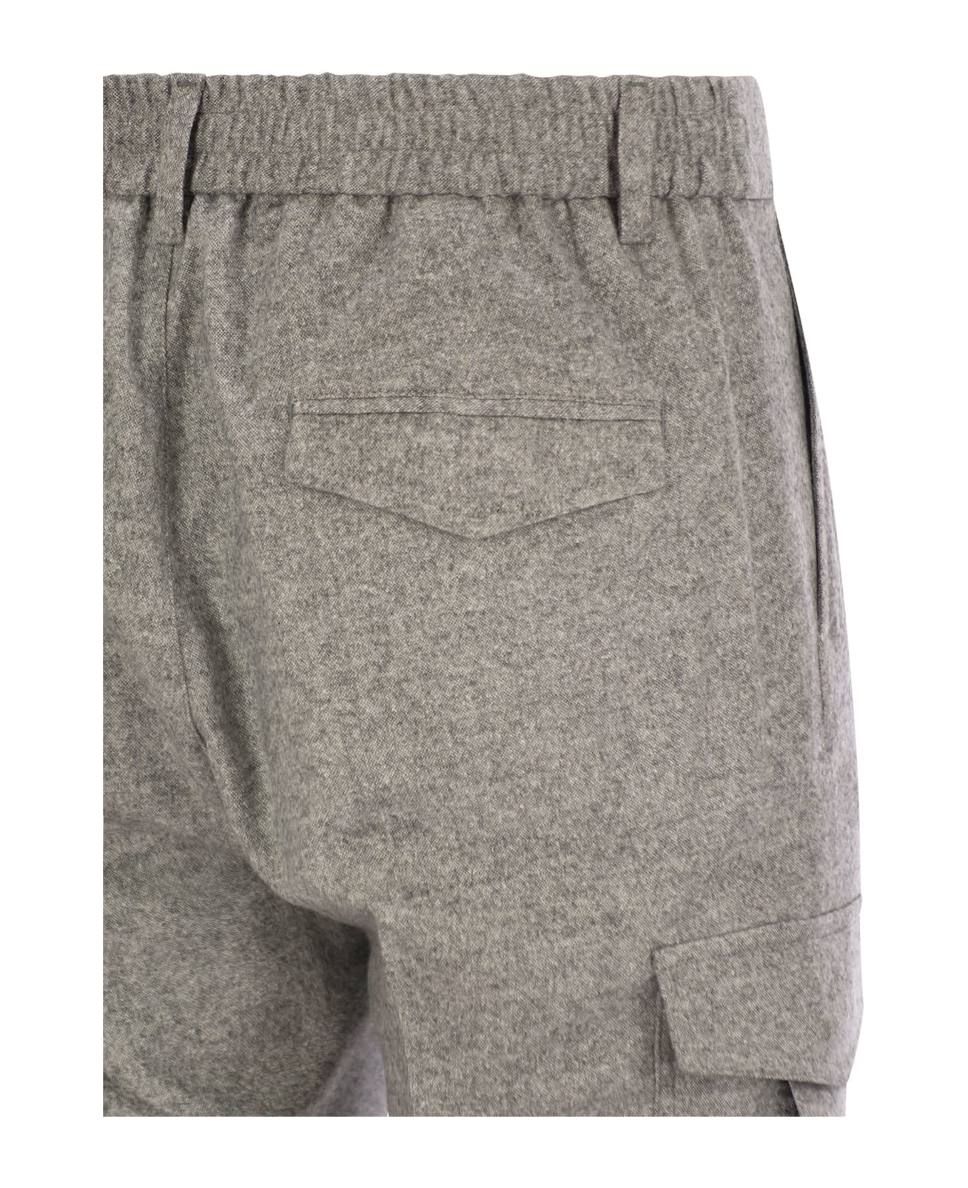 Peserico Wool, Silk And Cashmere Jogger Trousers - Grey