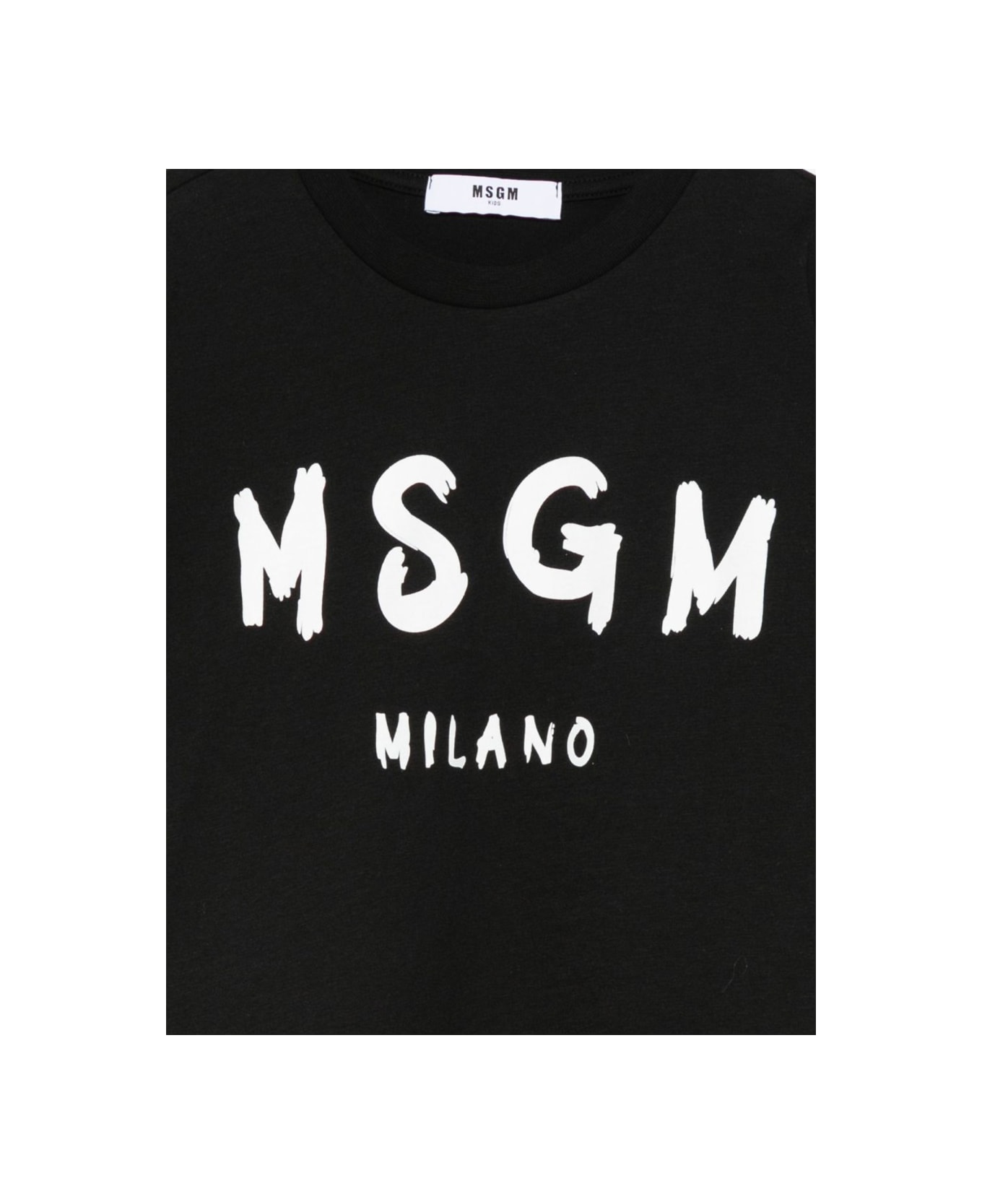 MSGM T-shirt With Logo - BLACK