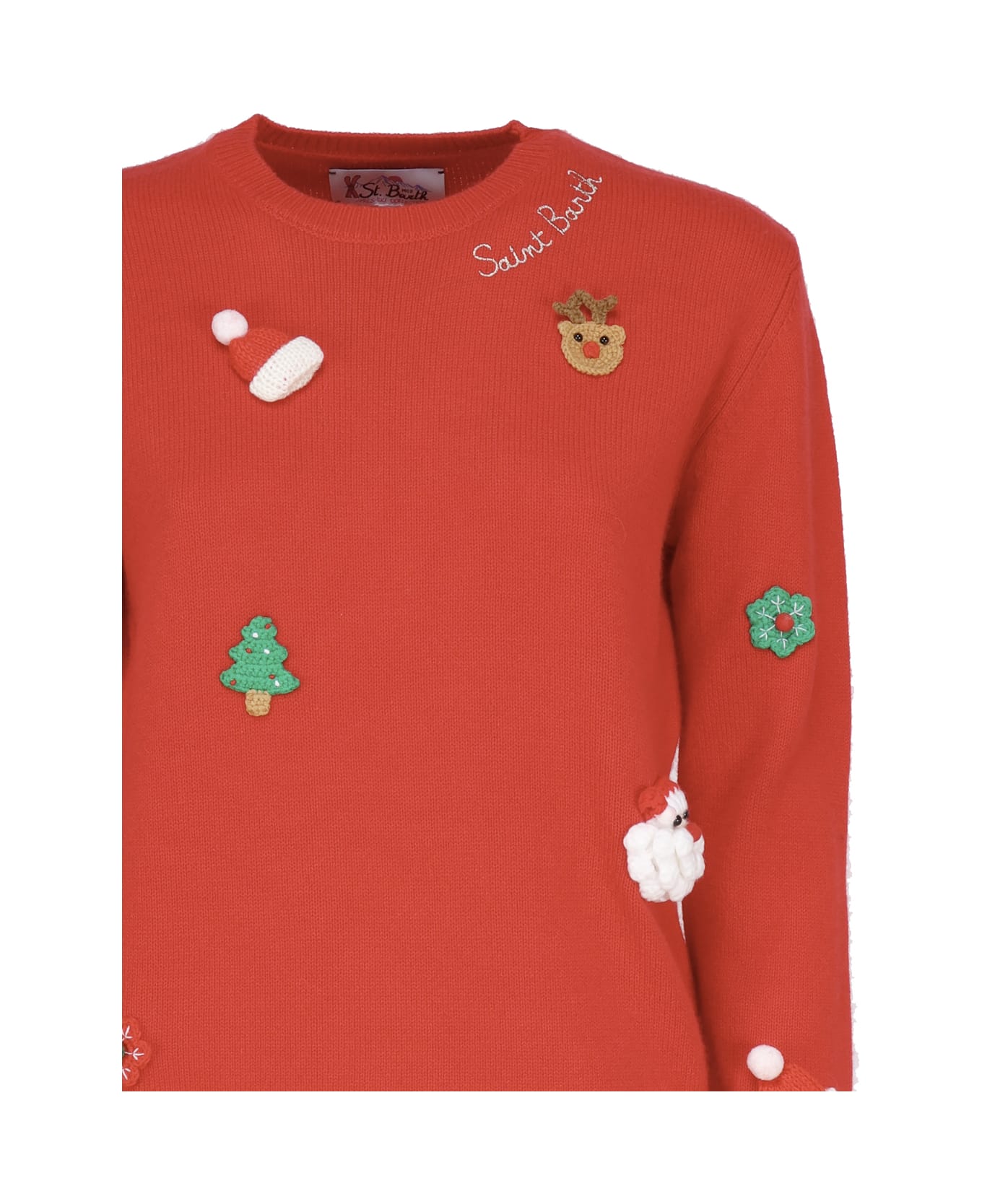 MC2 Saint Barth Wool Blend Christmas Sweater - Red ニットウェア