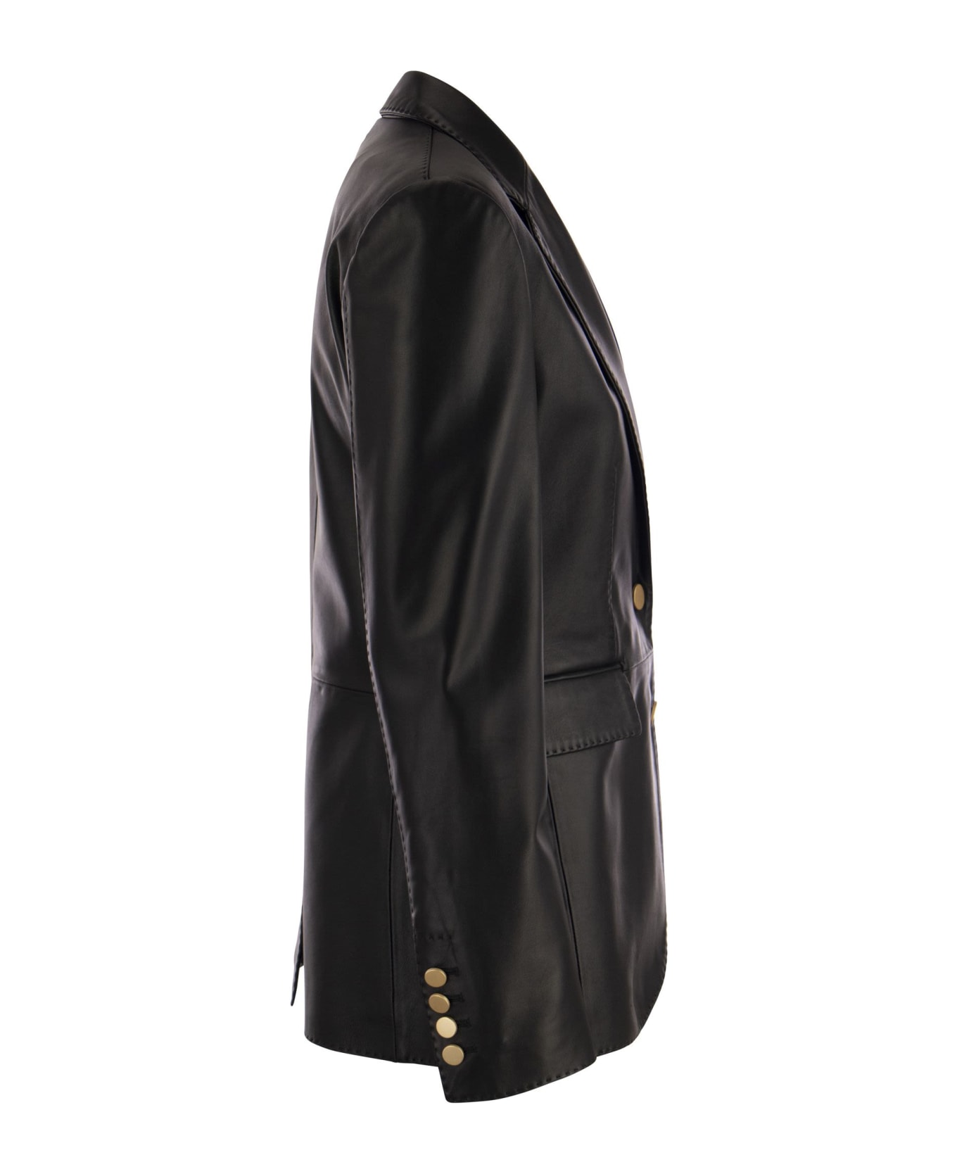Tagliatore Lambskin Blazer Jacket - Black