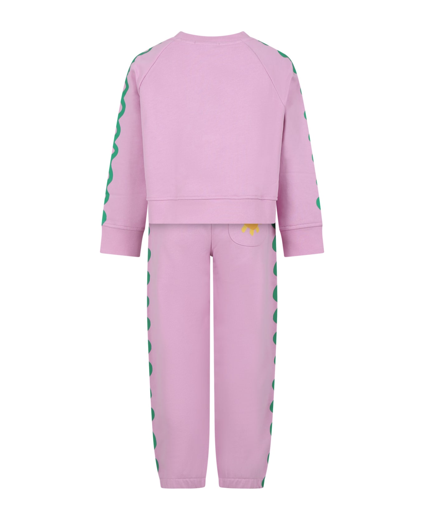 Stella McCartney Kids Pink Set For Girl With Logo - Pink ジャンプスーツ