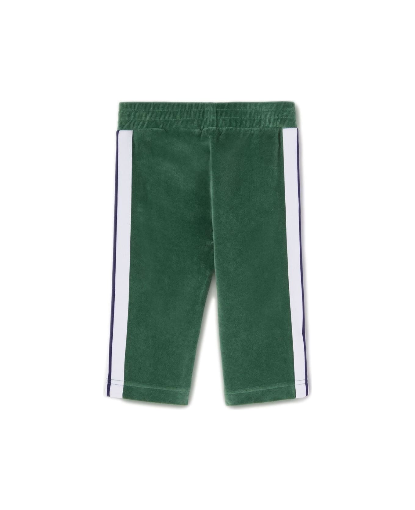 Palm Angels Green Track Pants With Logo - Green