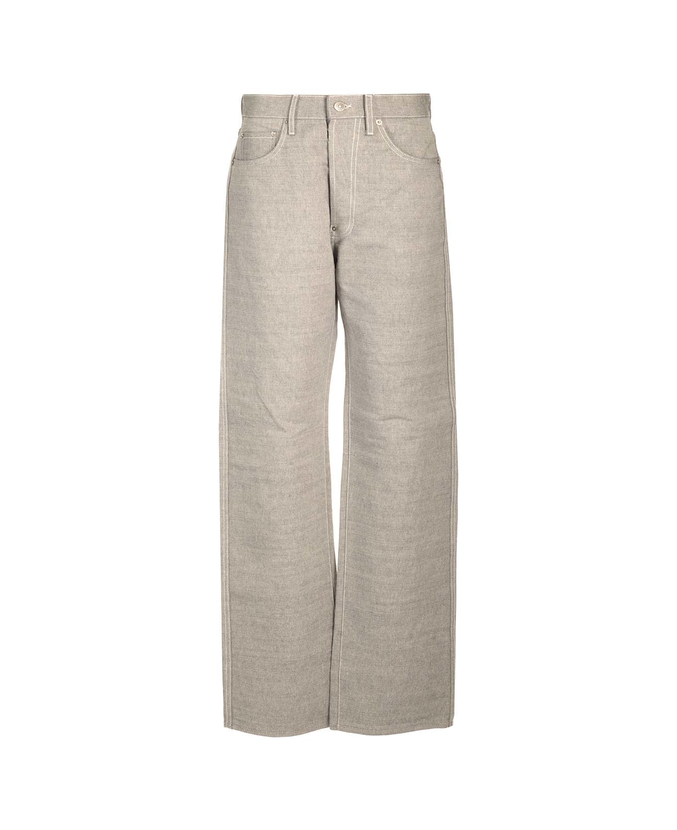 Maison Margiela Straight Buttoned Jeans - Grey ボトムス