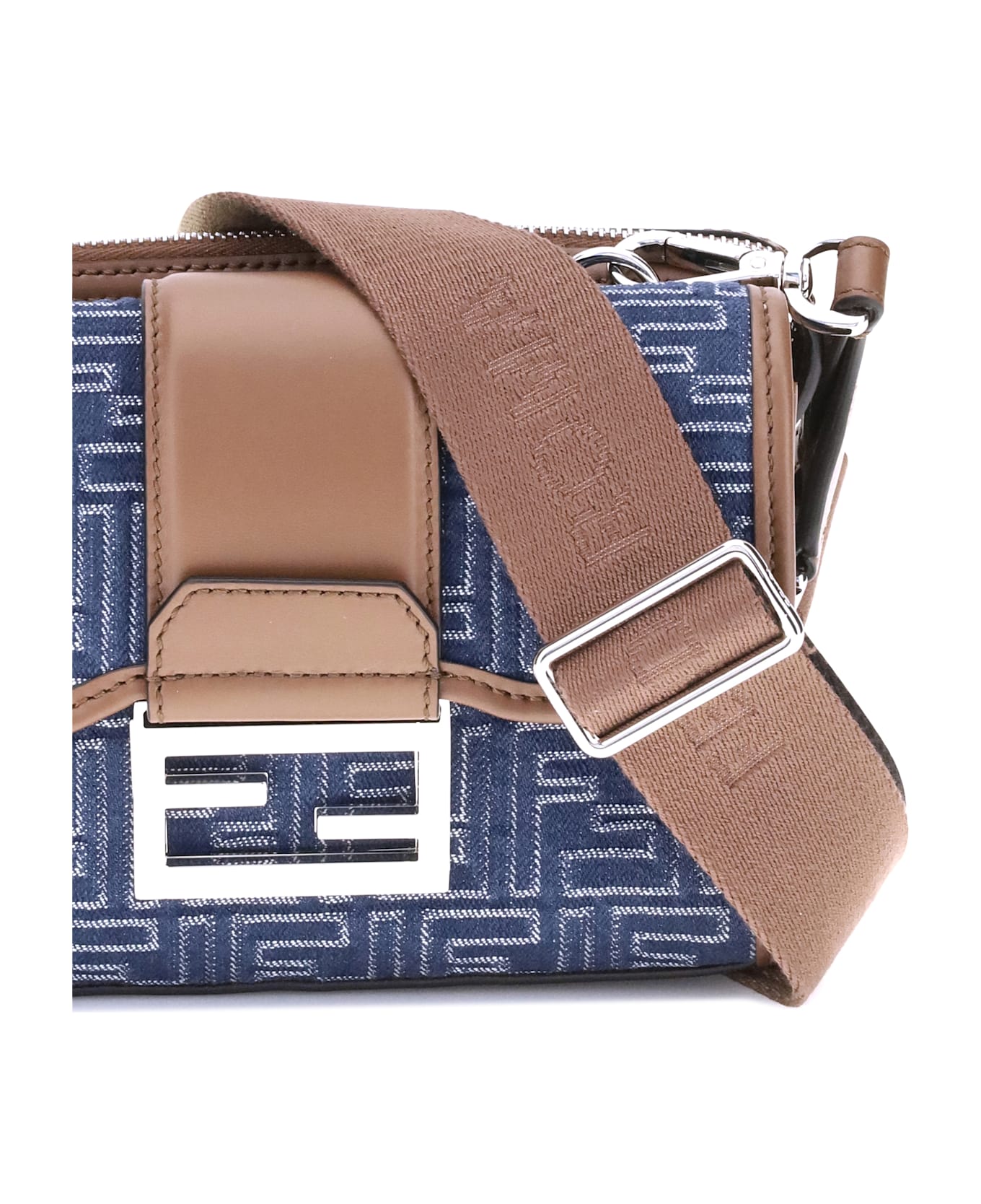 Fendi Baguette Denim Shoulder Bag