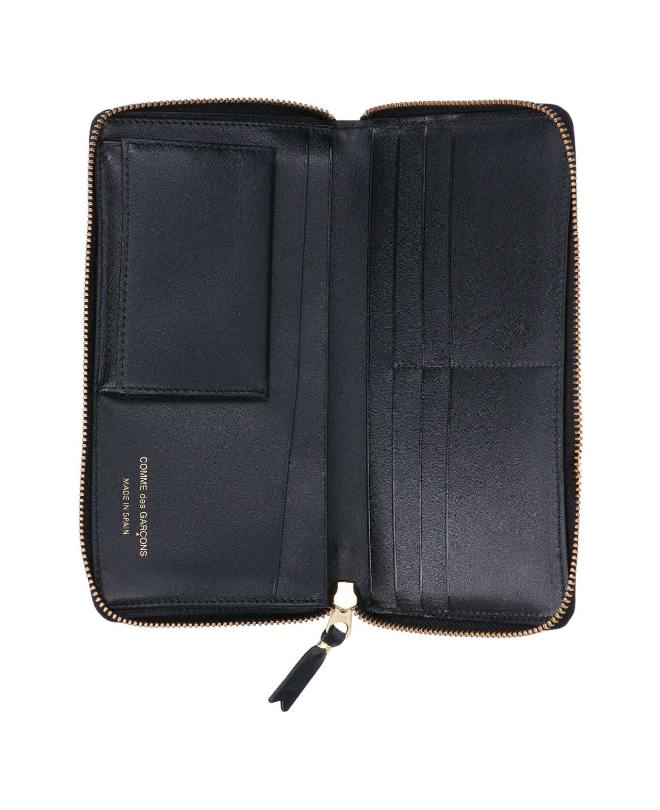 Comme des Garçons Wallet Polka Dot Zip Wallet - Black  