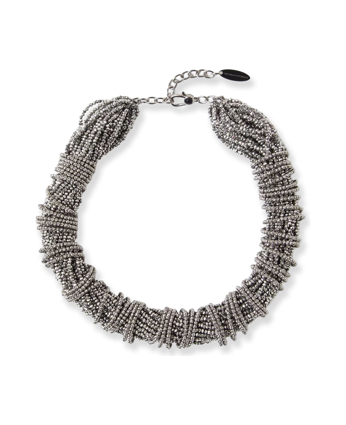 Brunello Cucinelli Glass And Sterling 925 Silver Choker - Silver