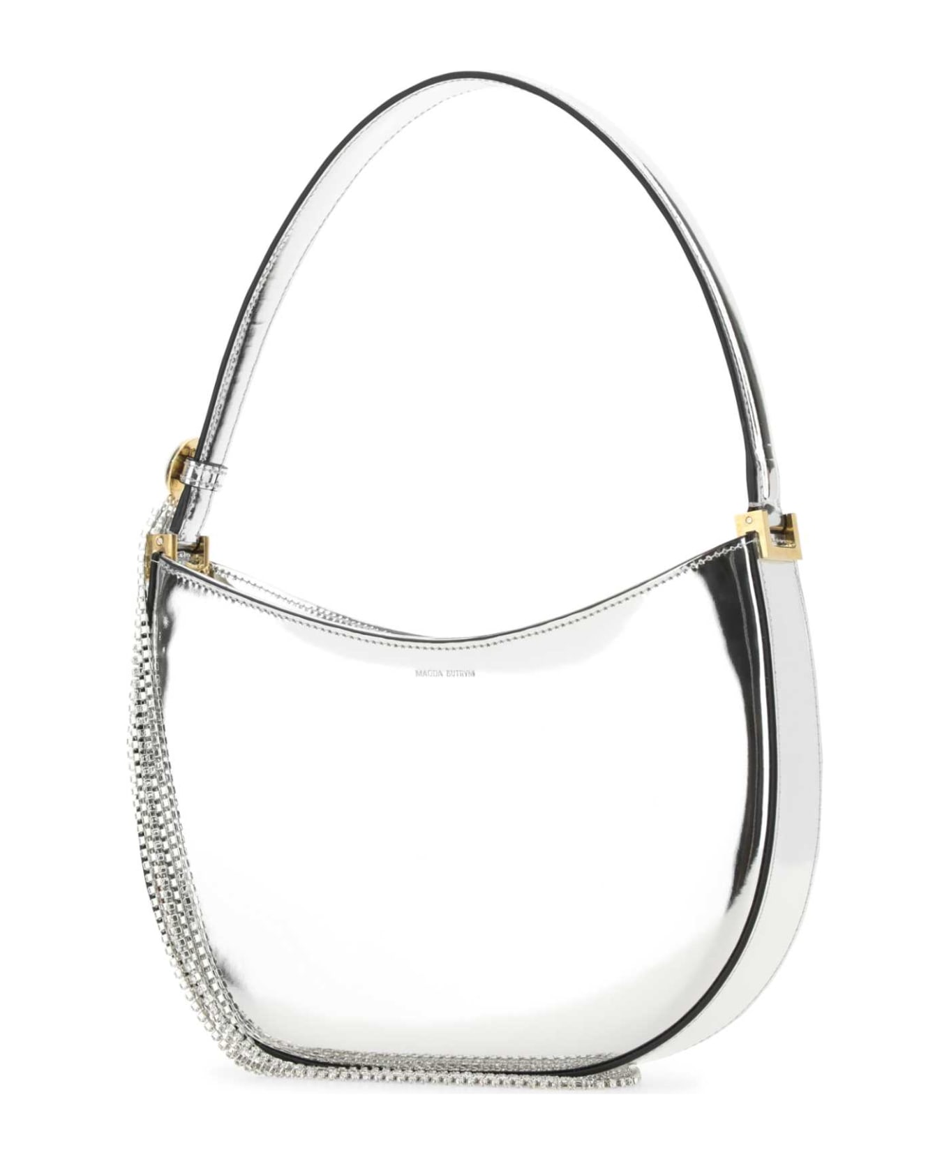 Magda Butrym Silver Leather Medium Vesna Handbag - METALLIC