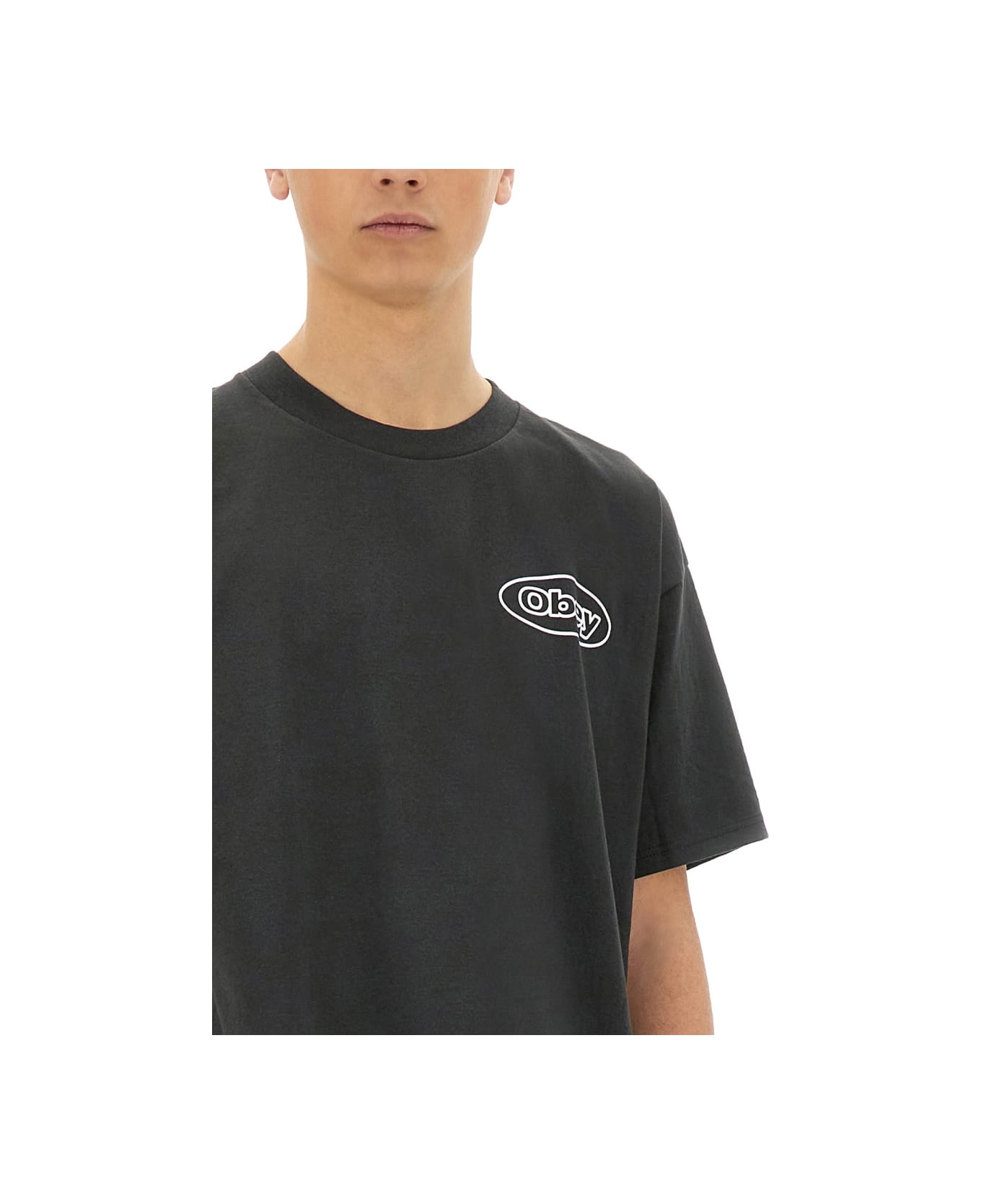 Obey "reaction" T-shirt - BLACK