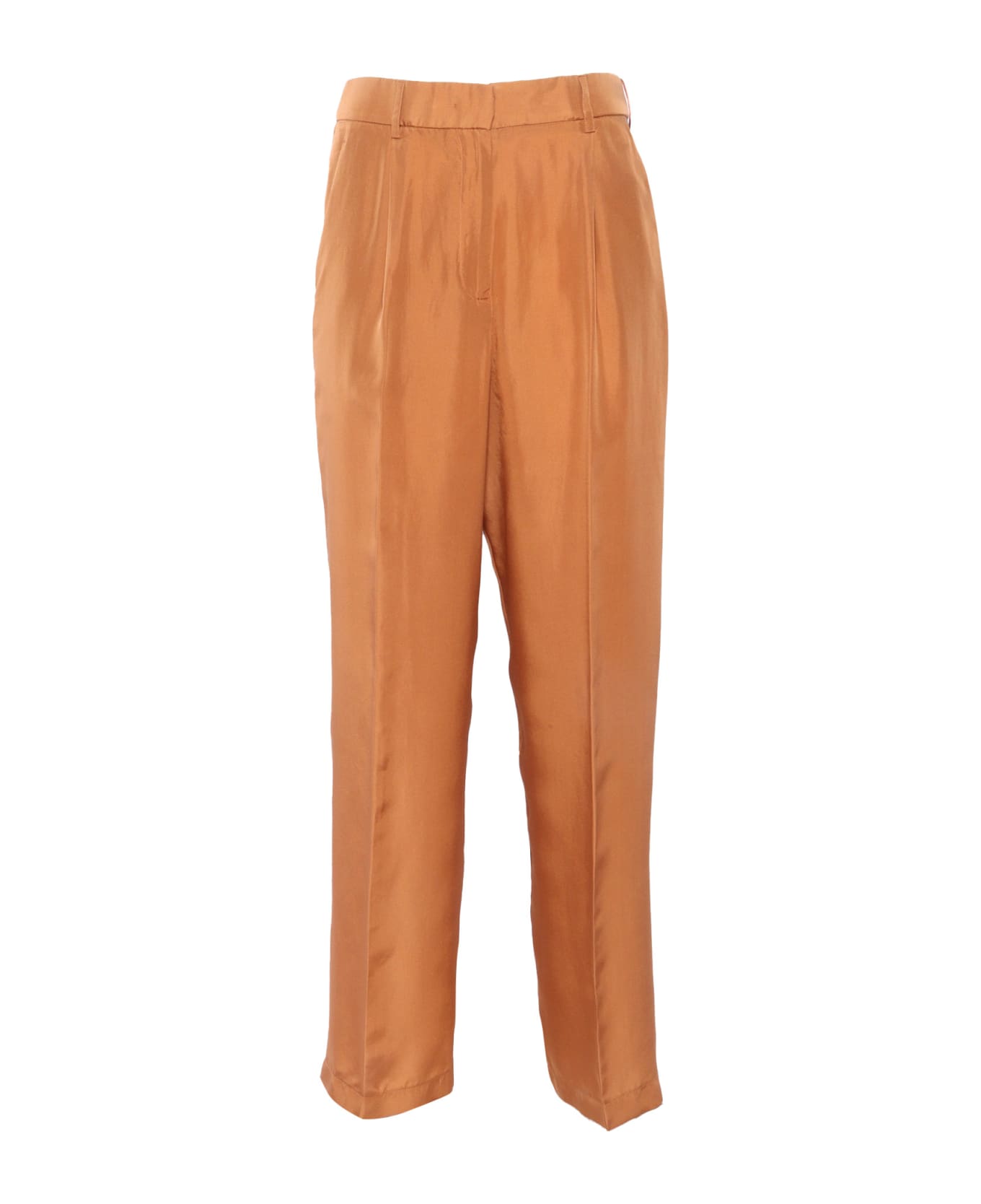 Forte_Forte Orange Silk Trousers - ORANGE