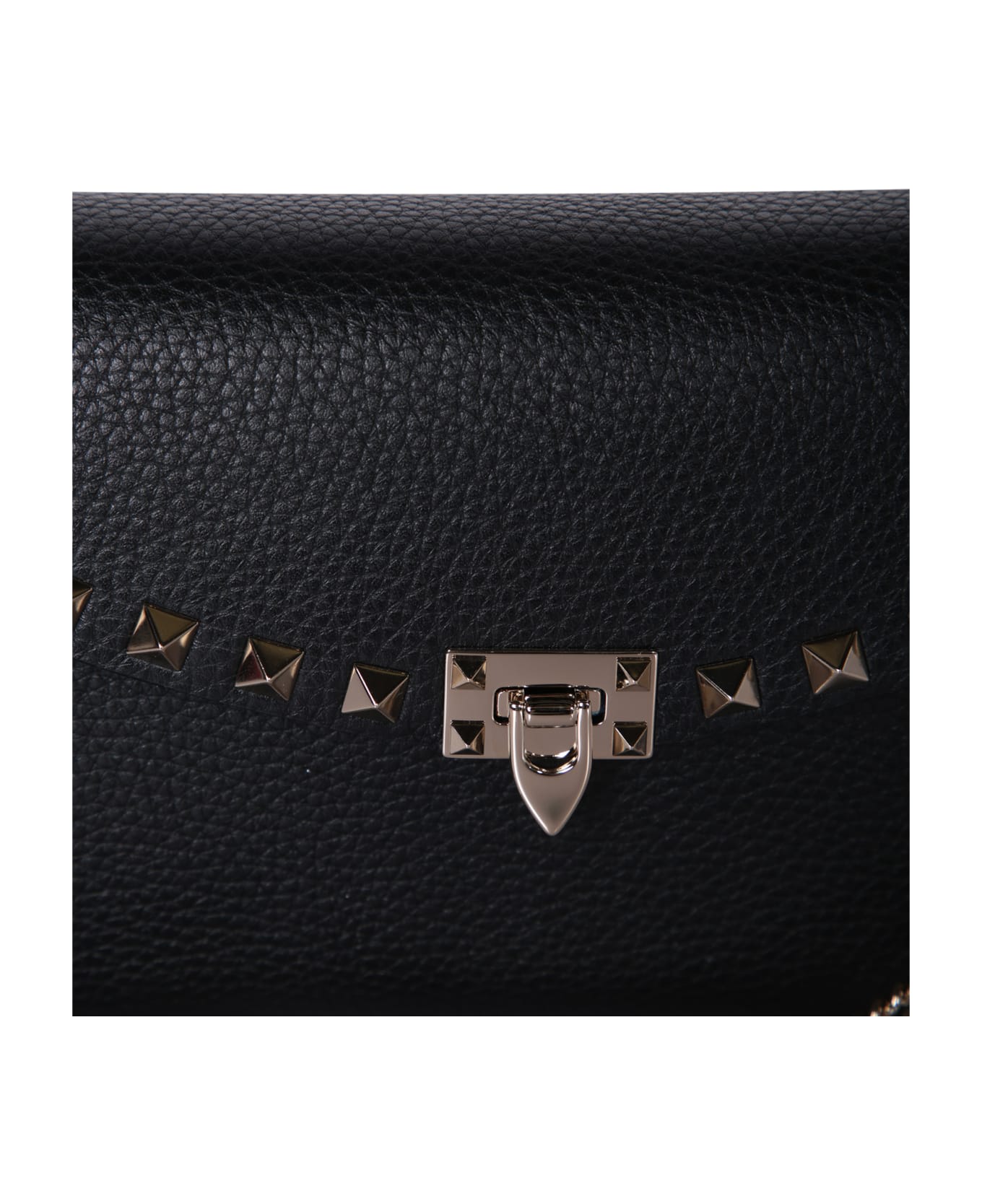 Valentino 'rockstud' Wallet On Chain - Black