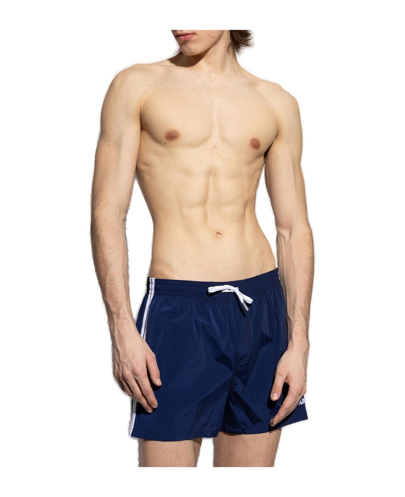 Dsquared2 Logo-embroidered Drawstring Swim Shorts - Blue