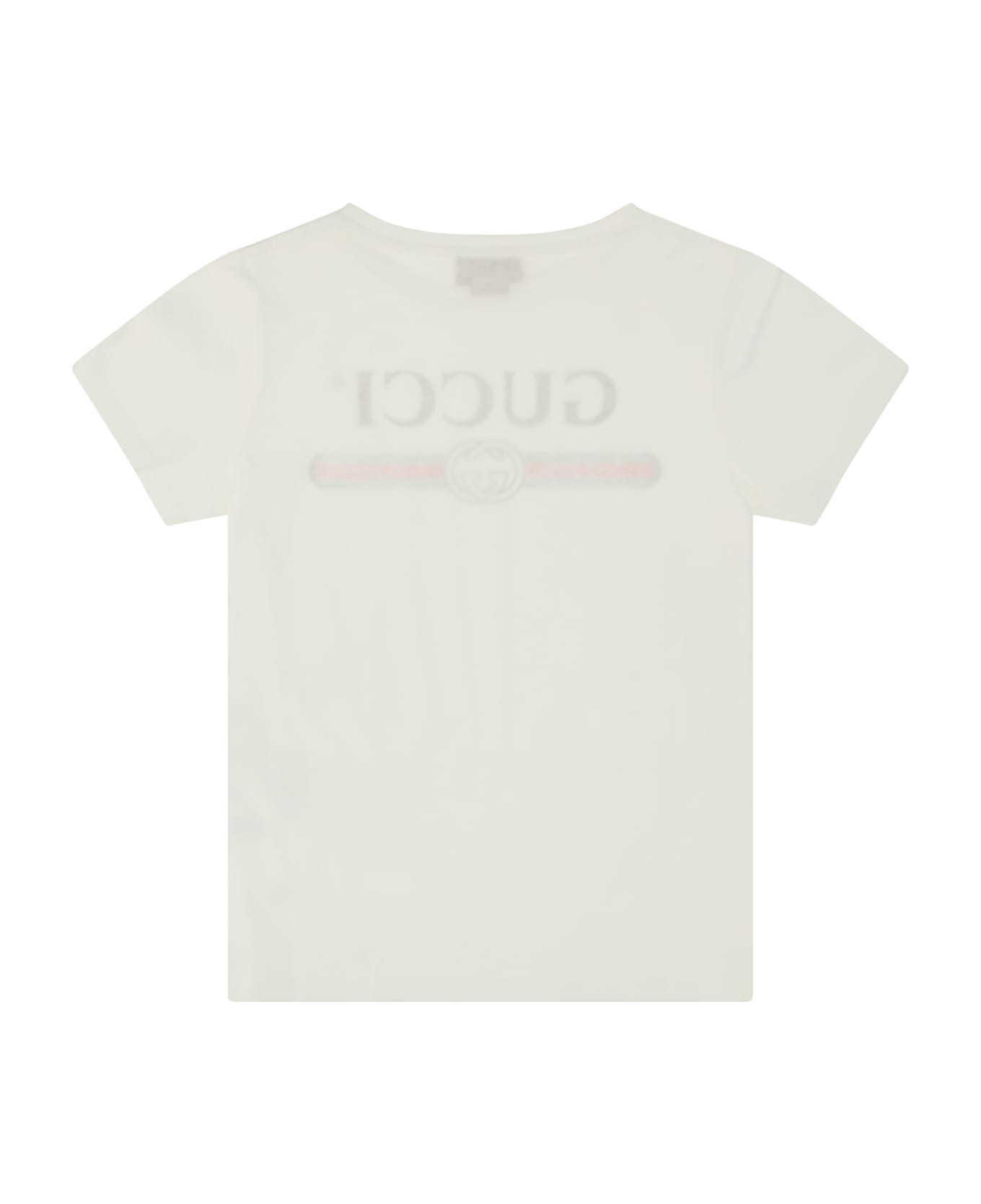 Gucci T-shirt For Boy - White トップス