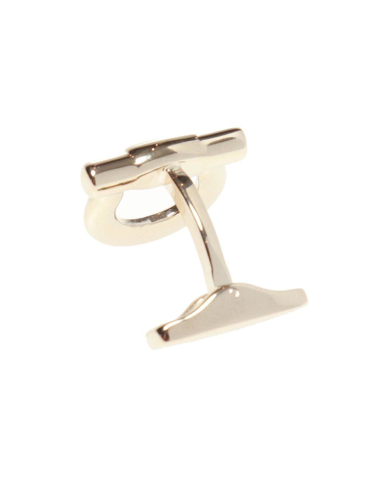 Ferragamo Logo Engraved Cuff Links - GOLD