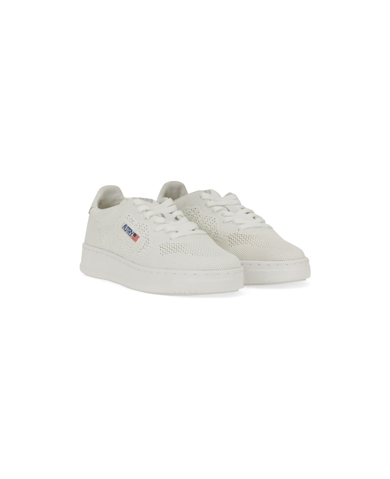 Autry White Easeknit Low Sneakers - White