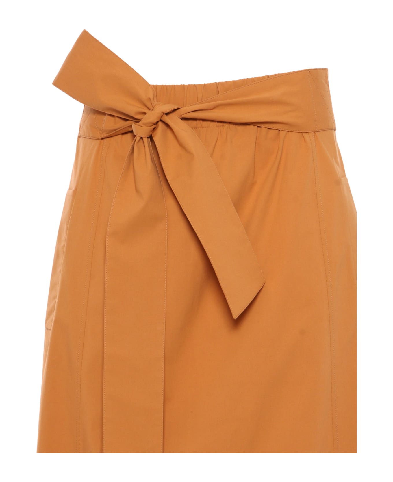 Antonelli Orange Skirt With Bow - ORANGE