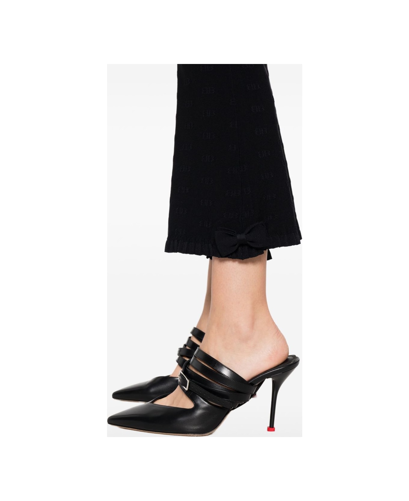 Balenciaga Flared Capri Trousers - Black