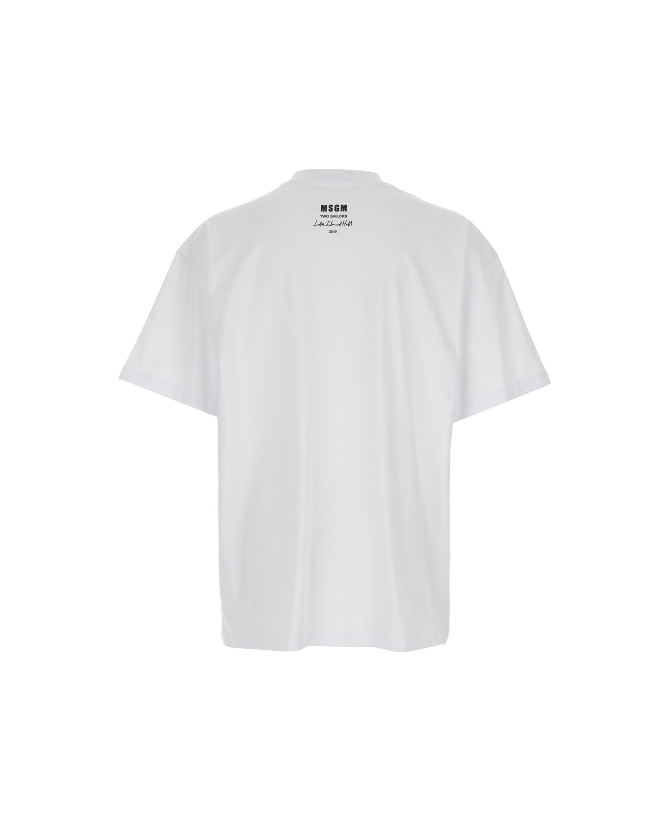 MSGM White Crewneck T-shirt - White