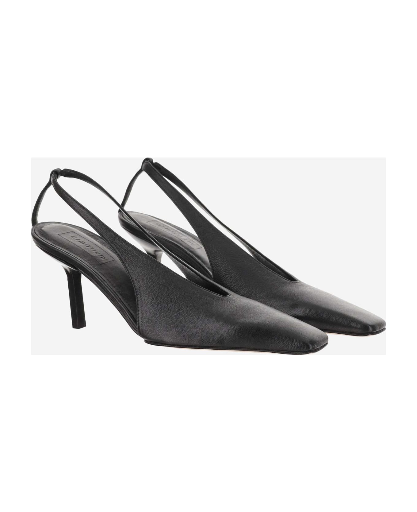 Armarium Evelina Leather Slingback - Black