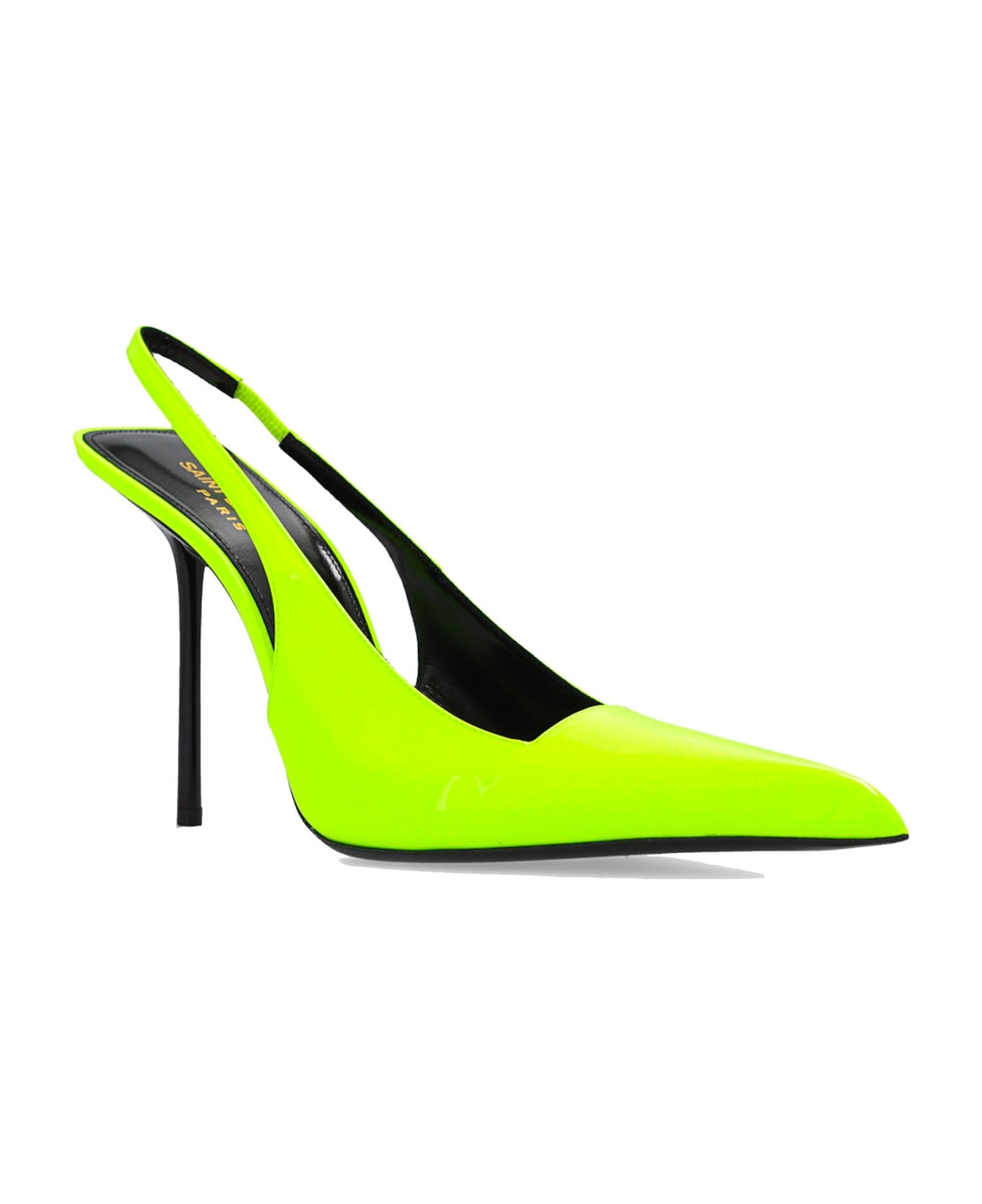 Saint Laurent Kiss 105 Slingback Pumps - Yellow