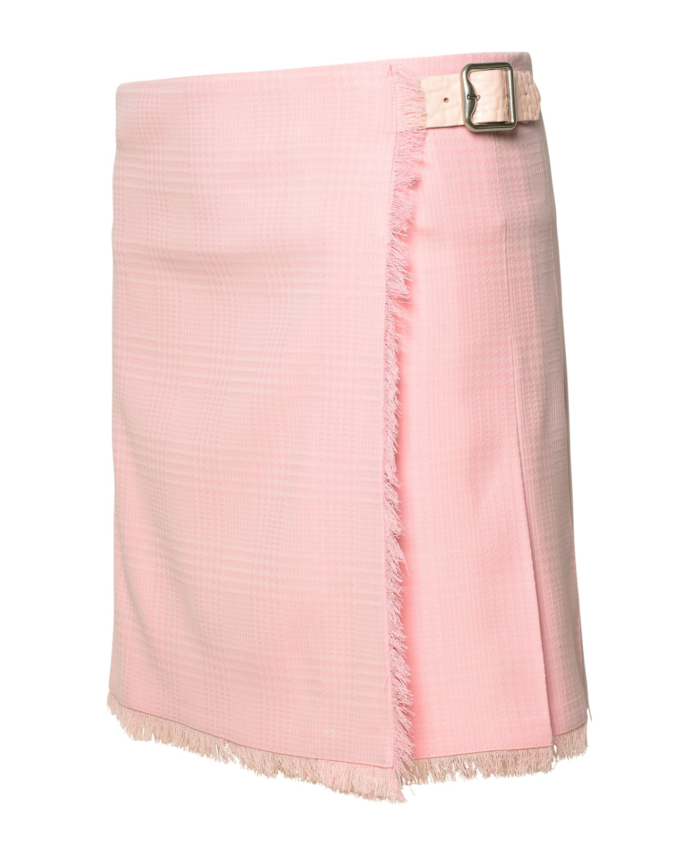 Burberry Pink Virgin Wool Miniskirt - Cameo
