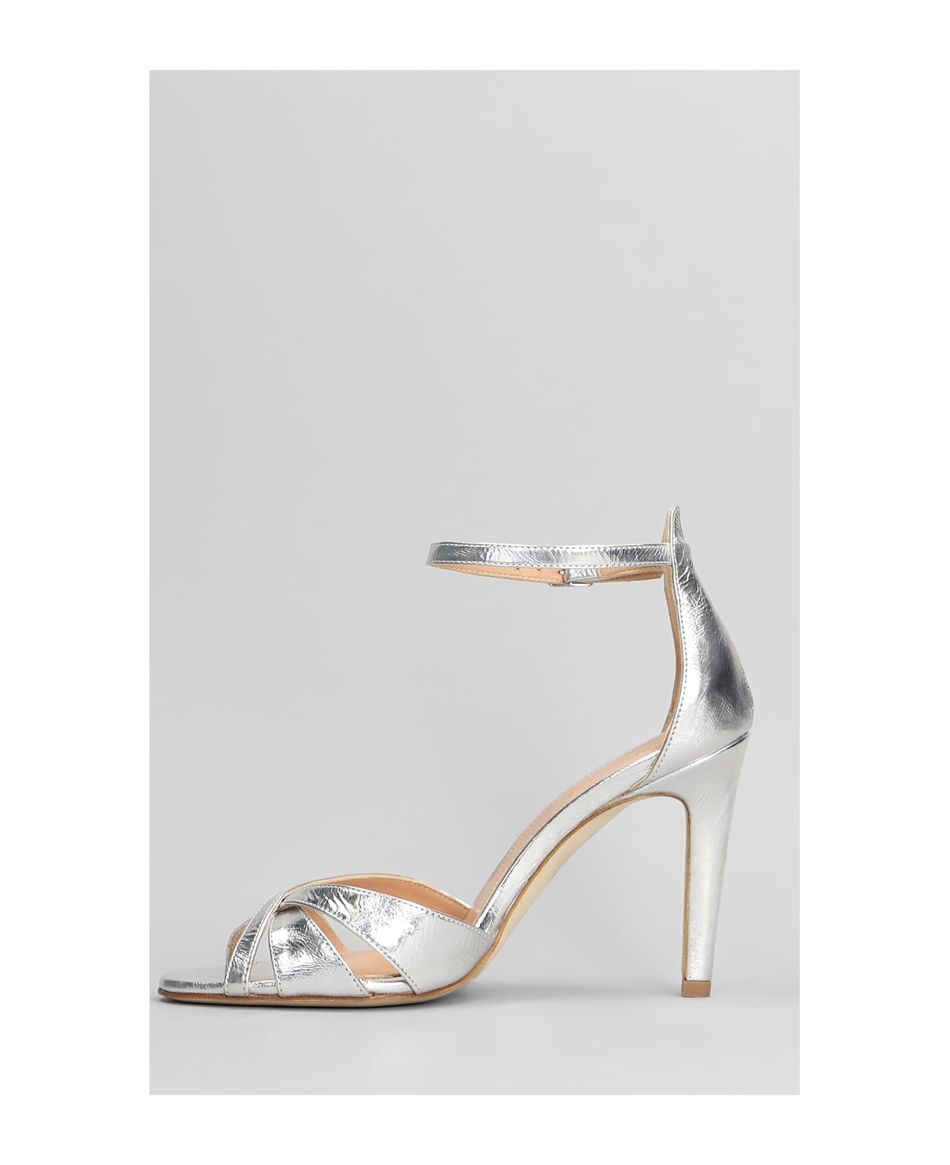 The Seller Sandals In Silver Leather - silver
