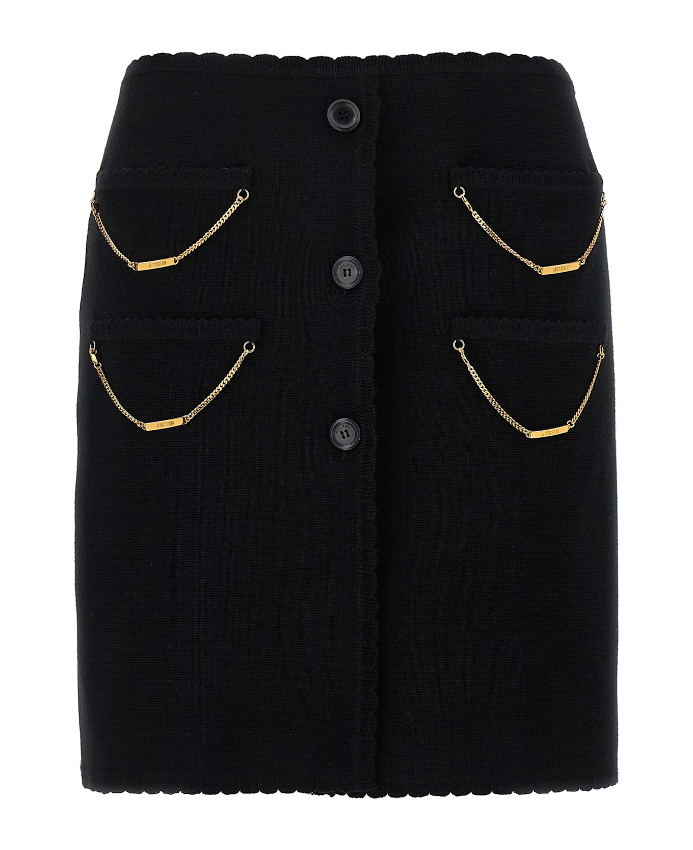 Moschino Chain Skirt - Black  