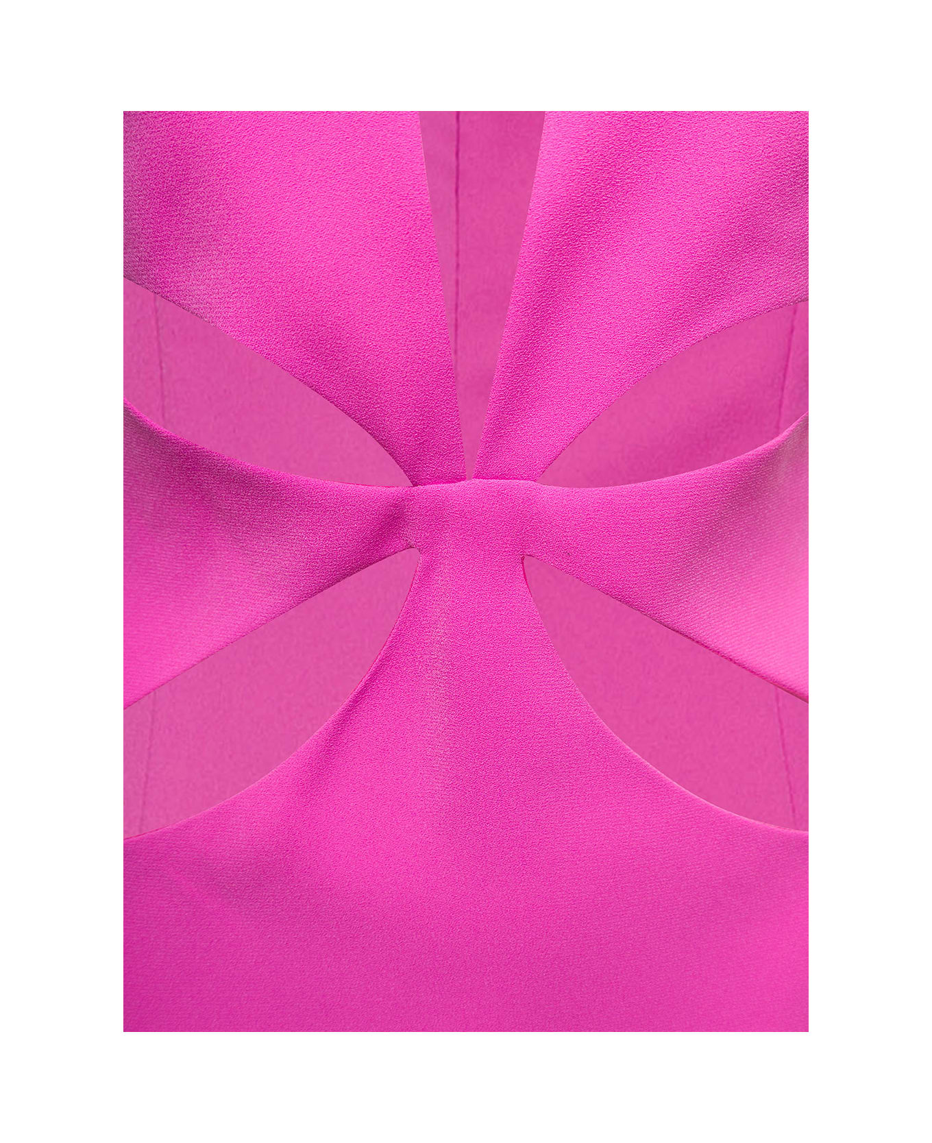 Monot Pink Halterneck Petal Cutout Dress In Tech Fabric Woman - Pink ワンピース＆ドレス