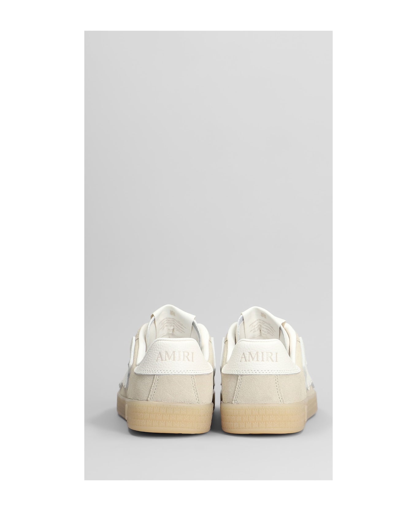 AMIRI Pacific Bones Sneakers In Beige Suede - beige