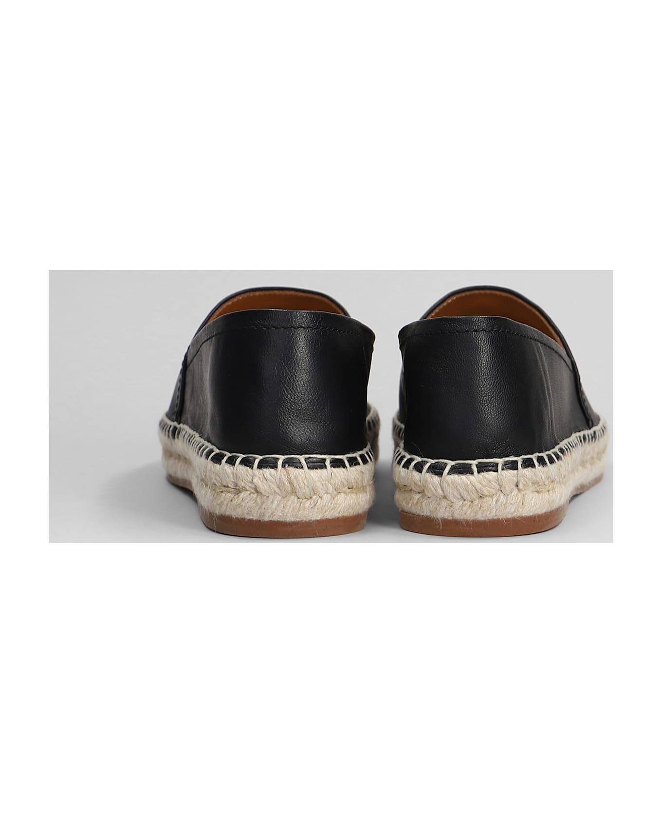 Chloé Isla Espadrilles In Black Leather - black