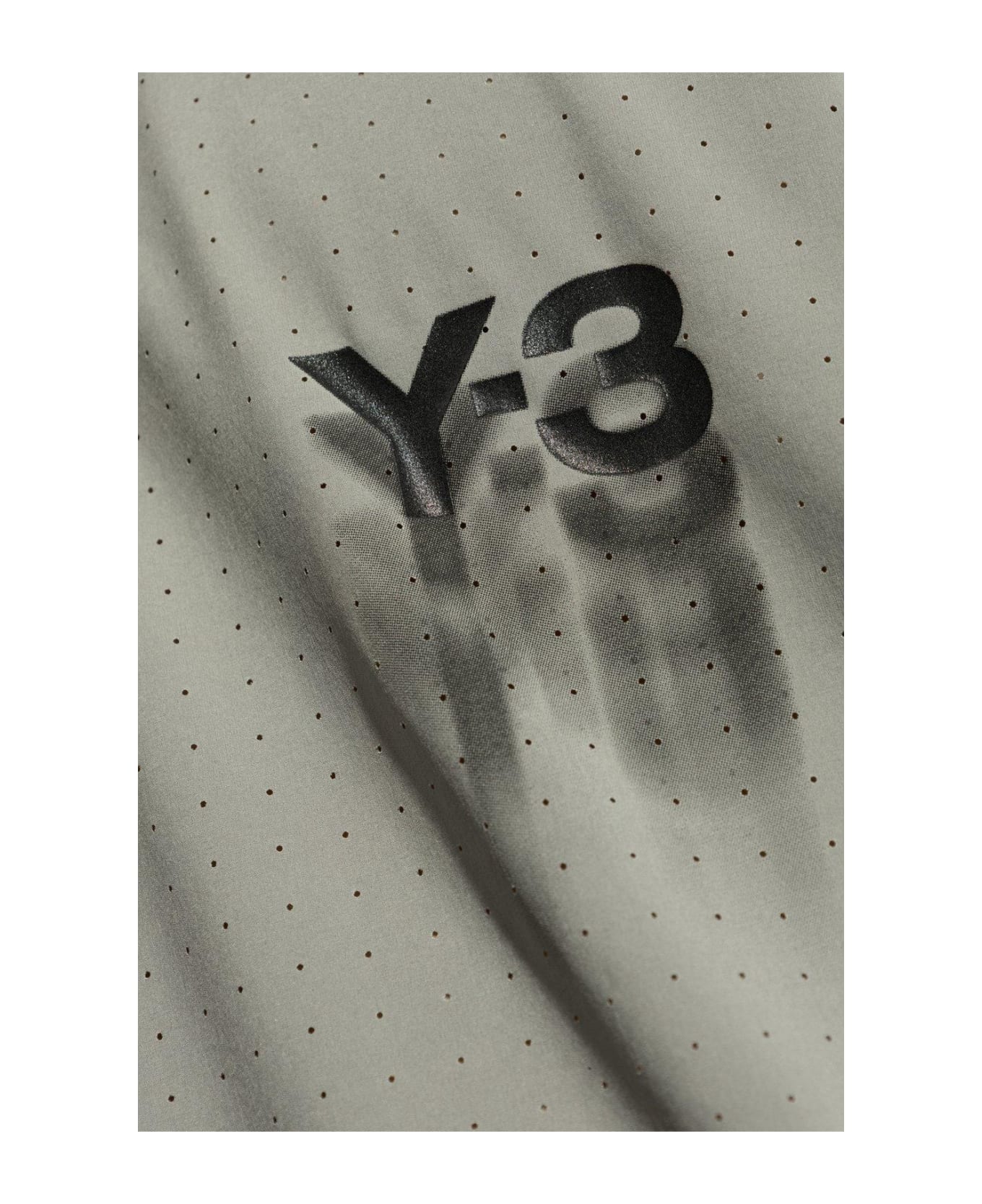 Y-3 Logo Printed Perforated T-shirt