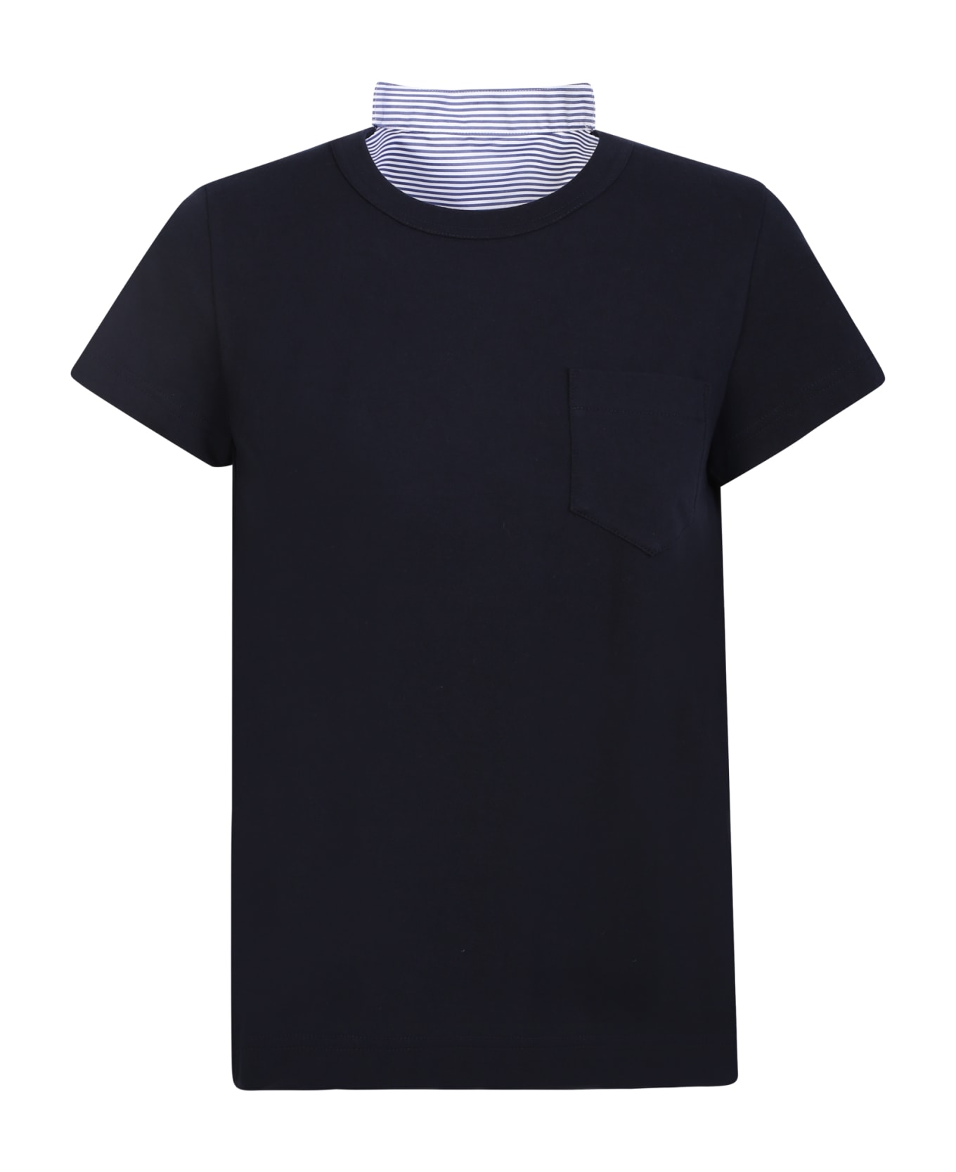 Sacai Pleated Detail Blue T-shirt - Blue Tシャツ