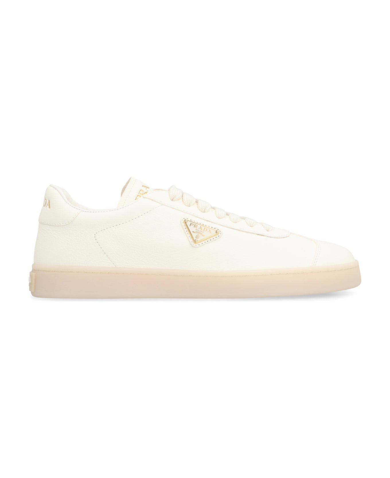 Prada Leather Low-top Sneakers - Ivory