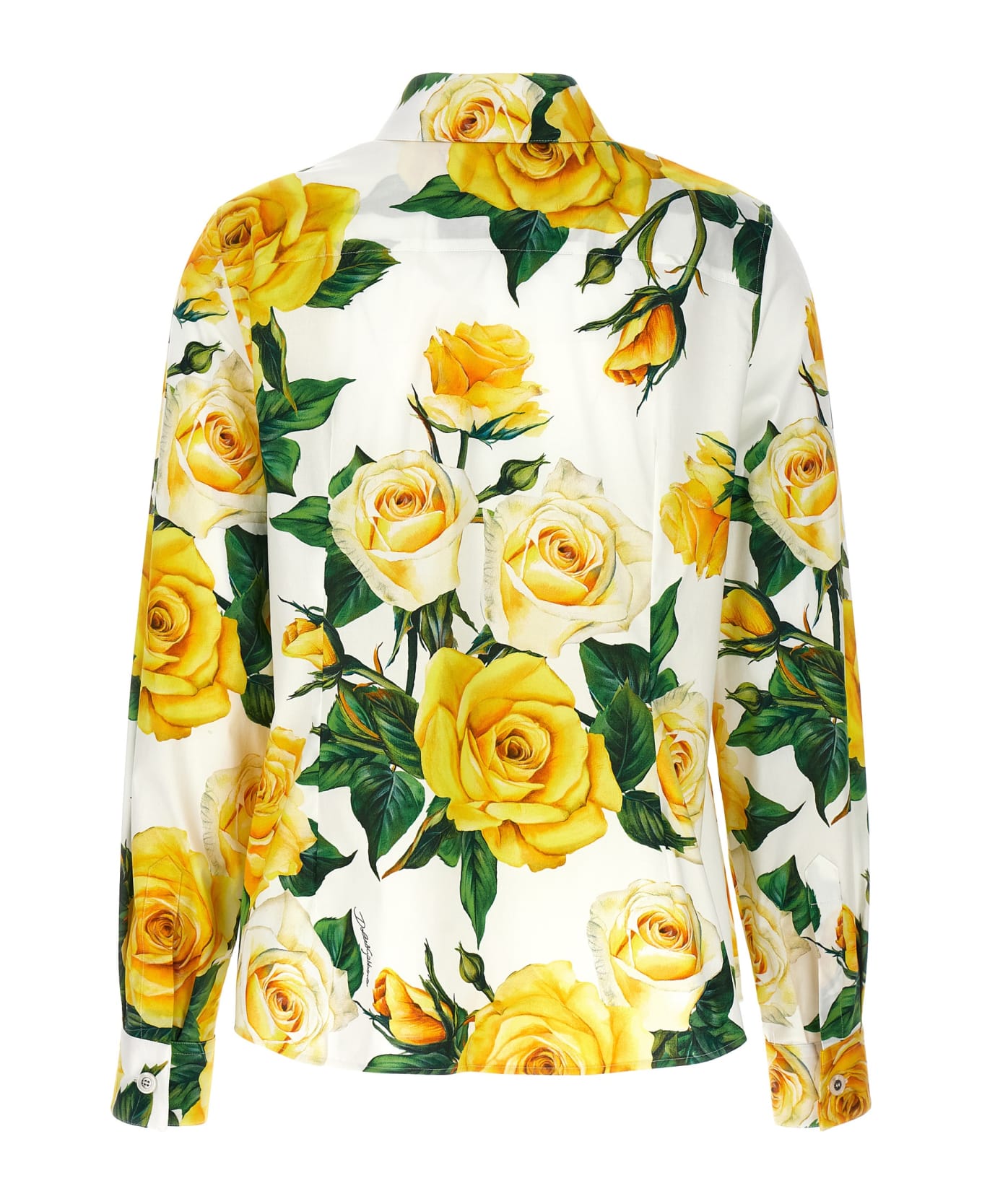 Dolce & Gabbana Rose Gialle Shirt - Vo Rose Gialle Bianco シャツ