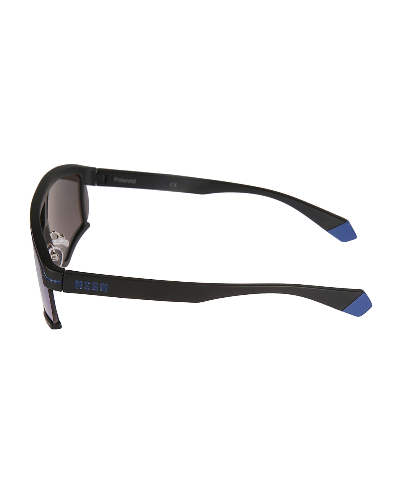 MSGM Polaroid Logo Sunglasses - Black/Blue サングラス