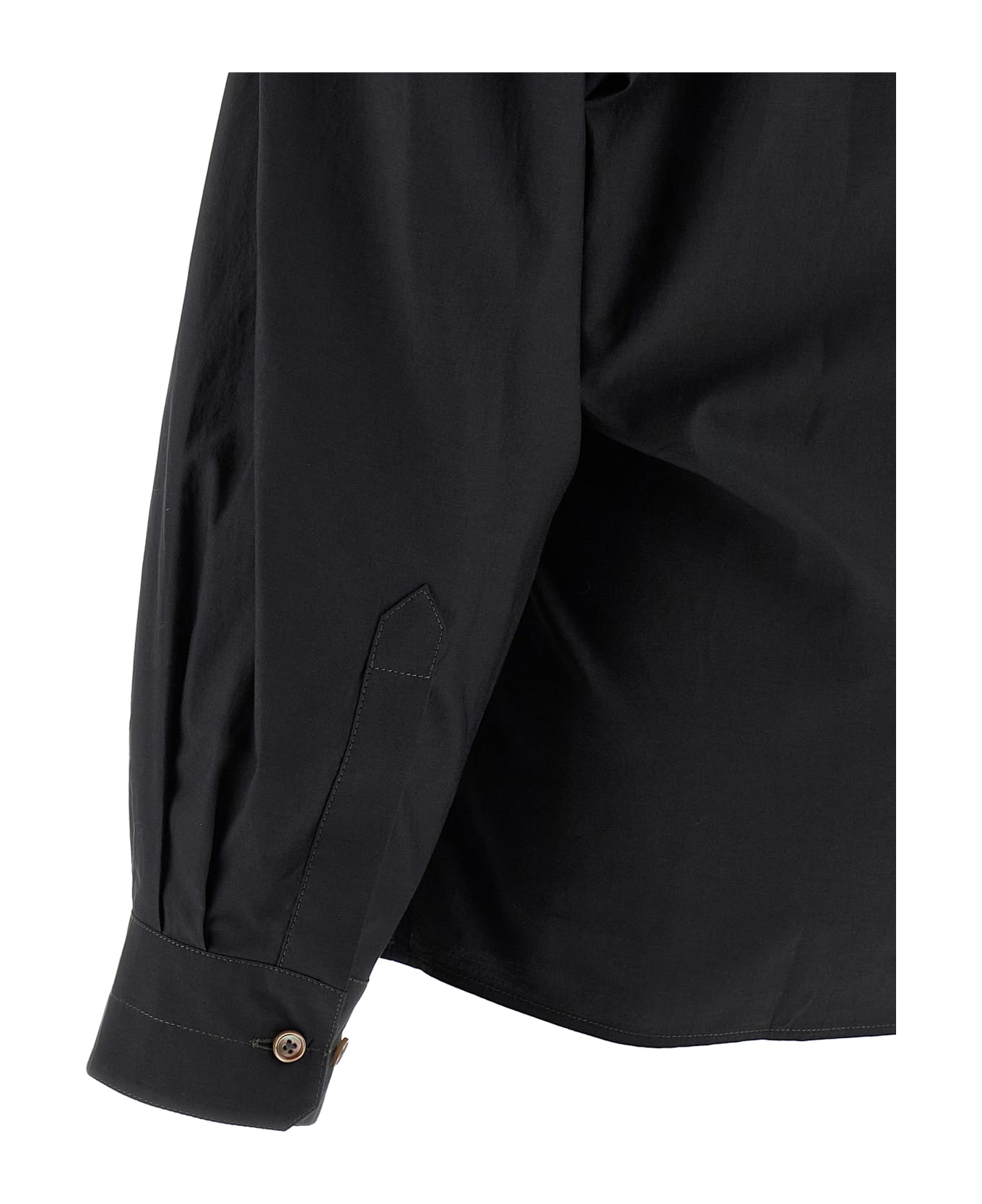 Lemaire 
straight Collar Twisted
 Shirt - Black  