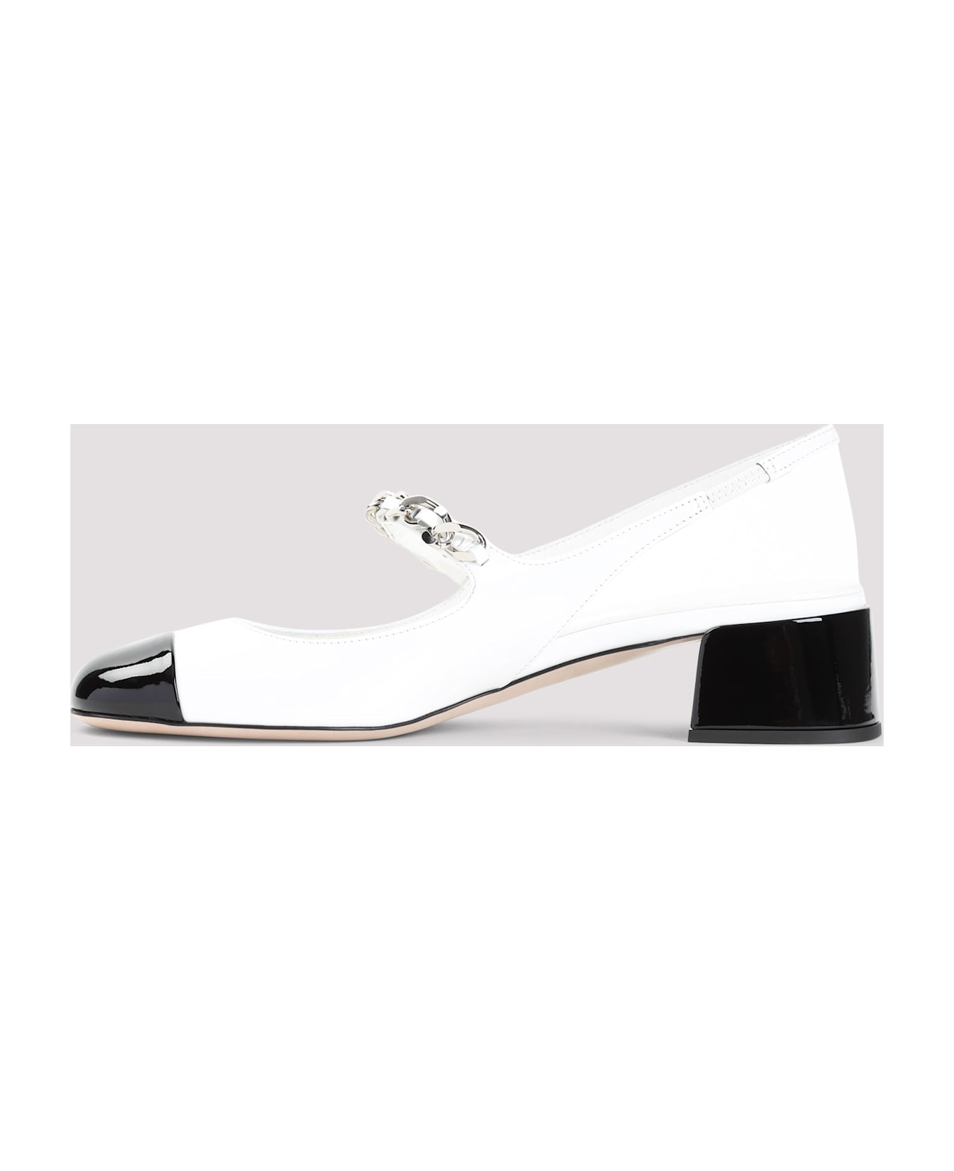 Miu Miu Leather Pumps - Bianco Nero