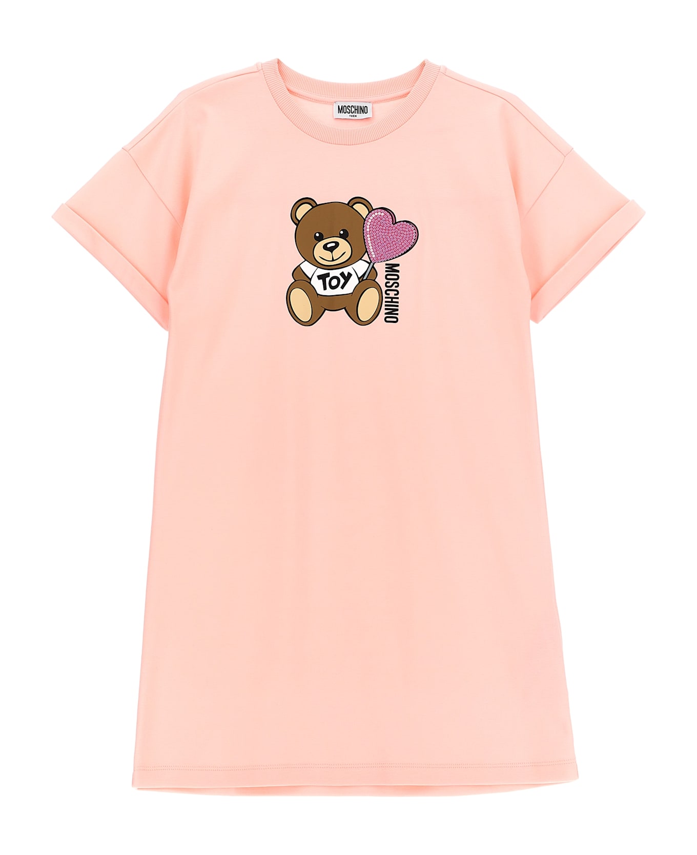 Moschino Sequin 'teddy' Dress - Pink ワンピース＆ドレス