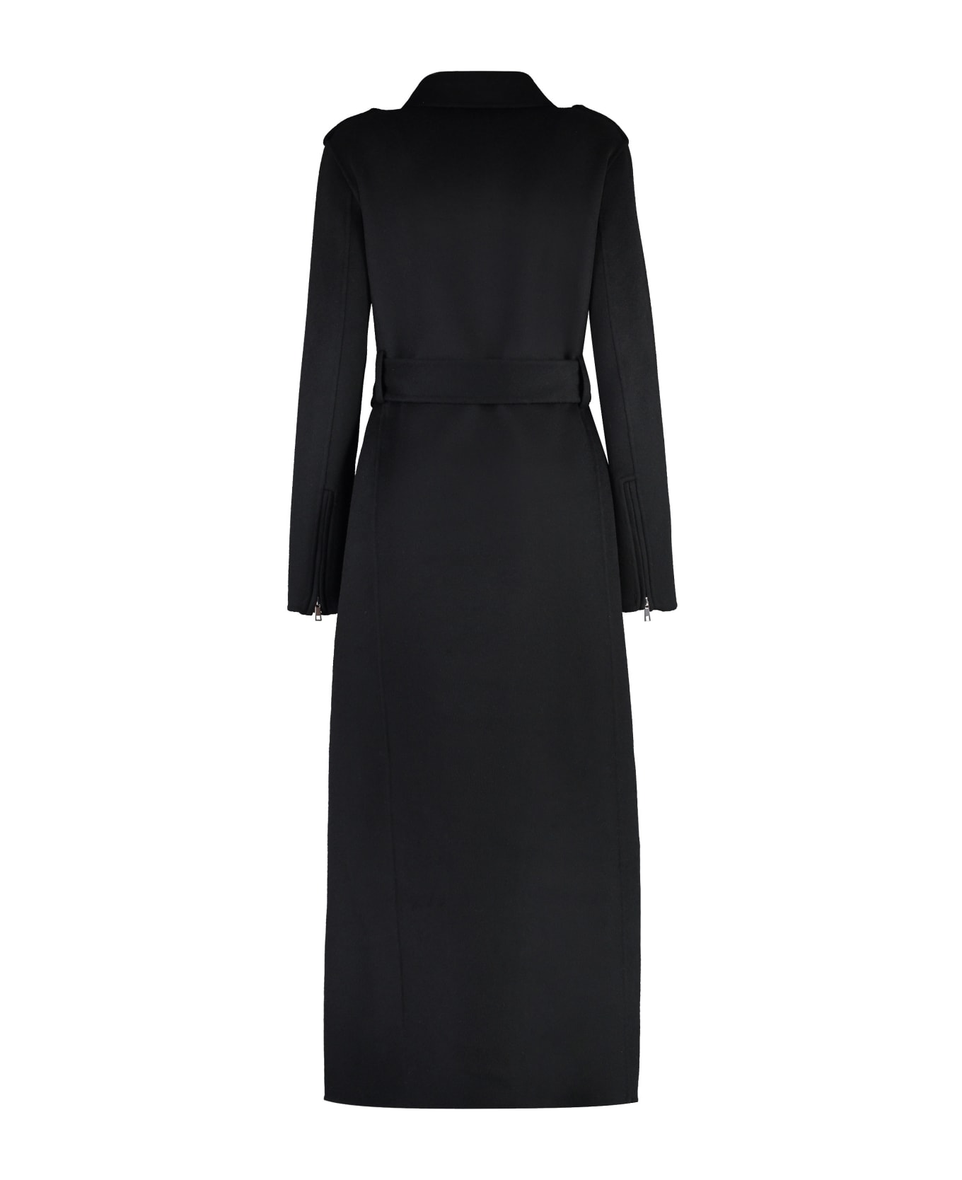 Parosh Wool Long Coat - black コート