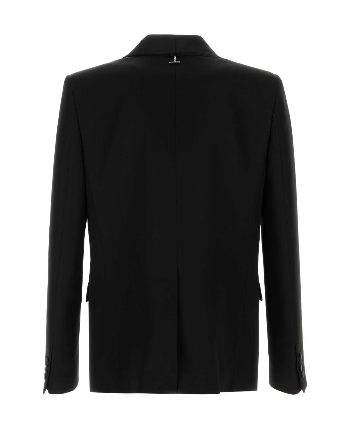 Alexander McQueen Black Wool Blazer - Black