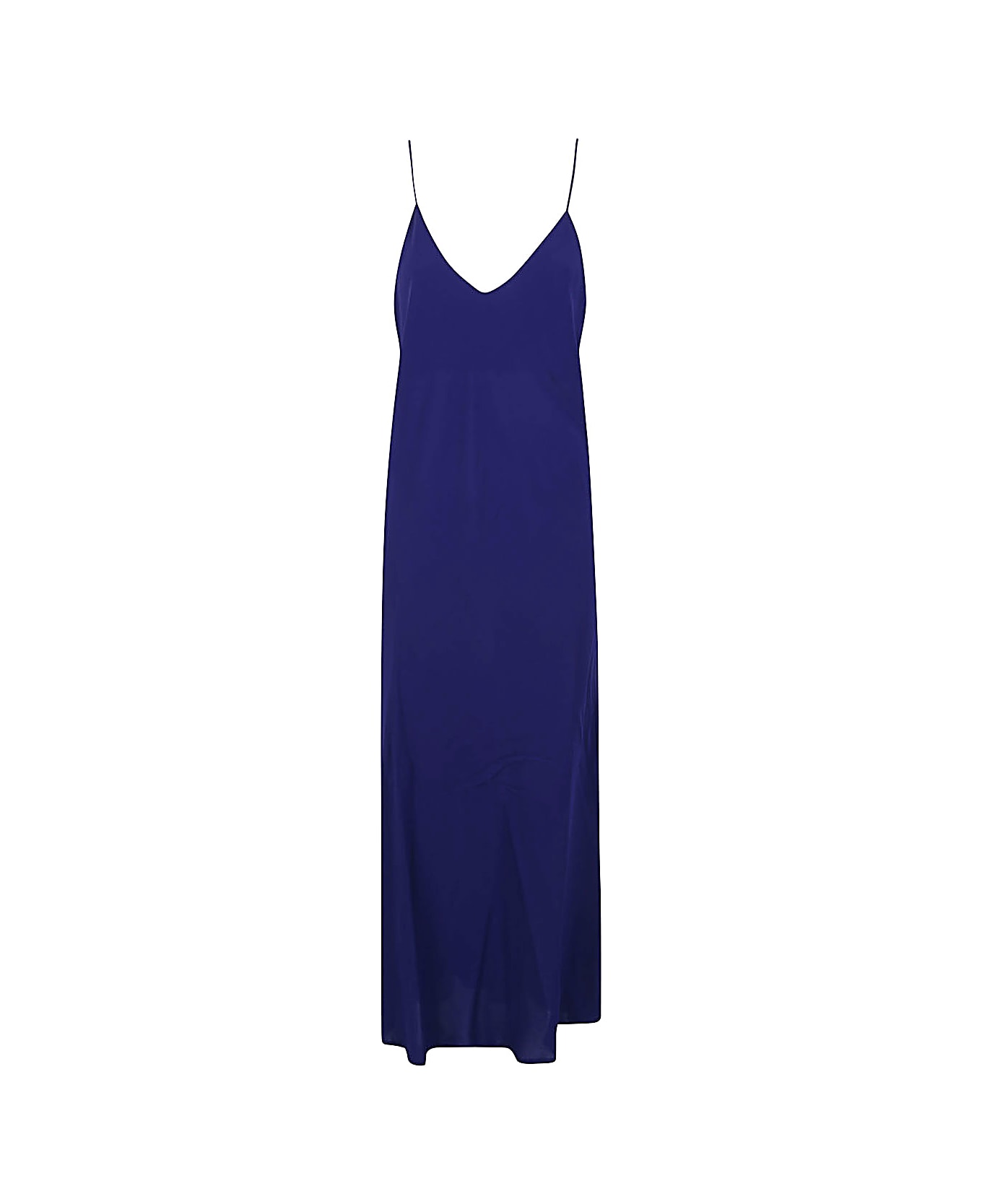 Alberto Biani Georgette Long Slip Dress - Blue